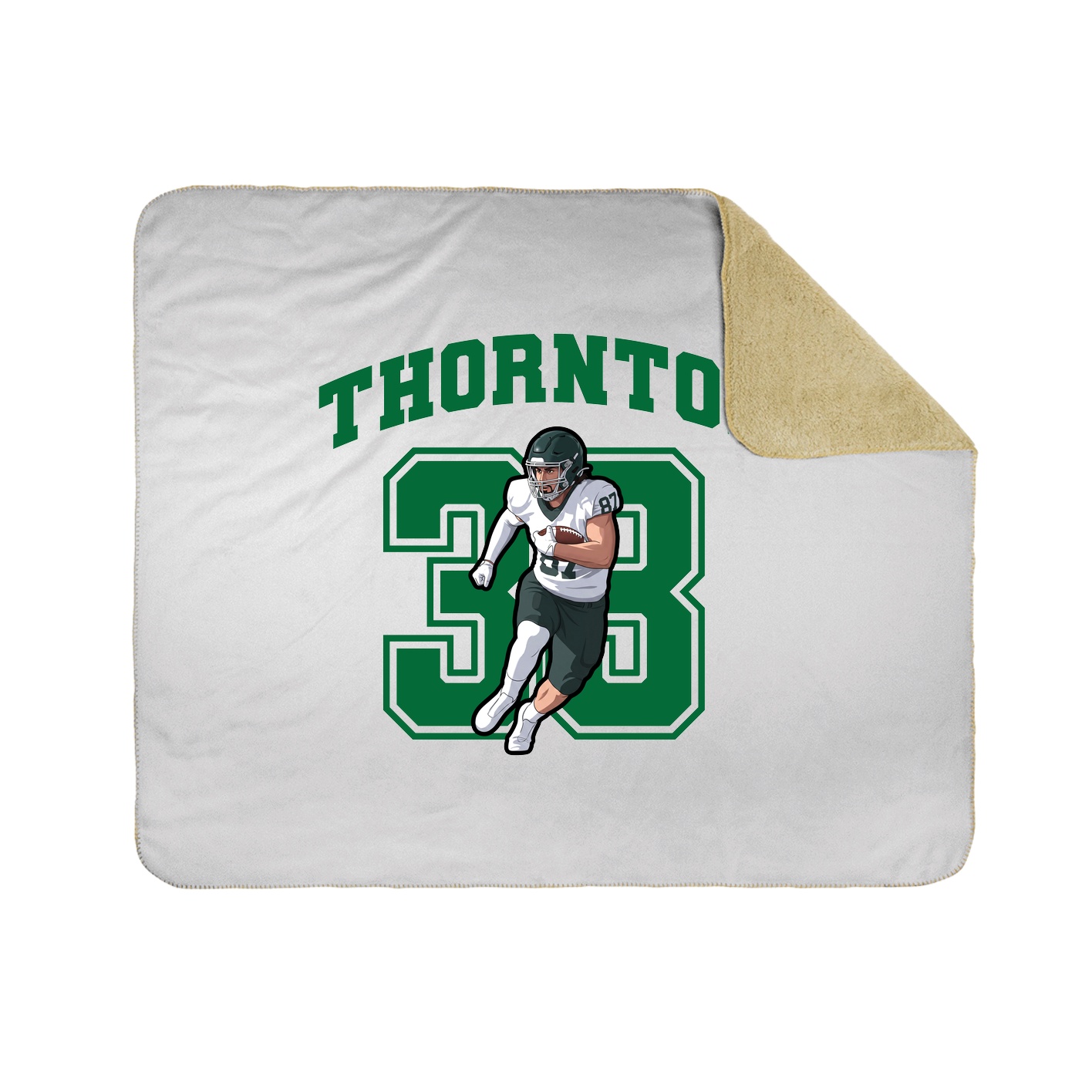 Throw Blanket — Number in White