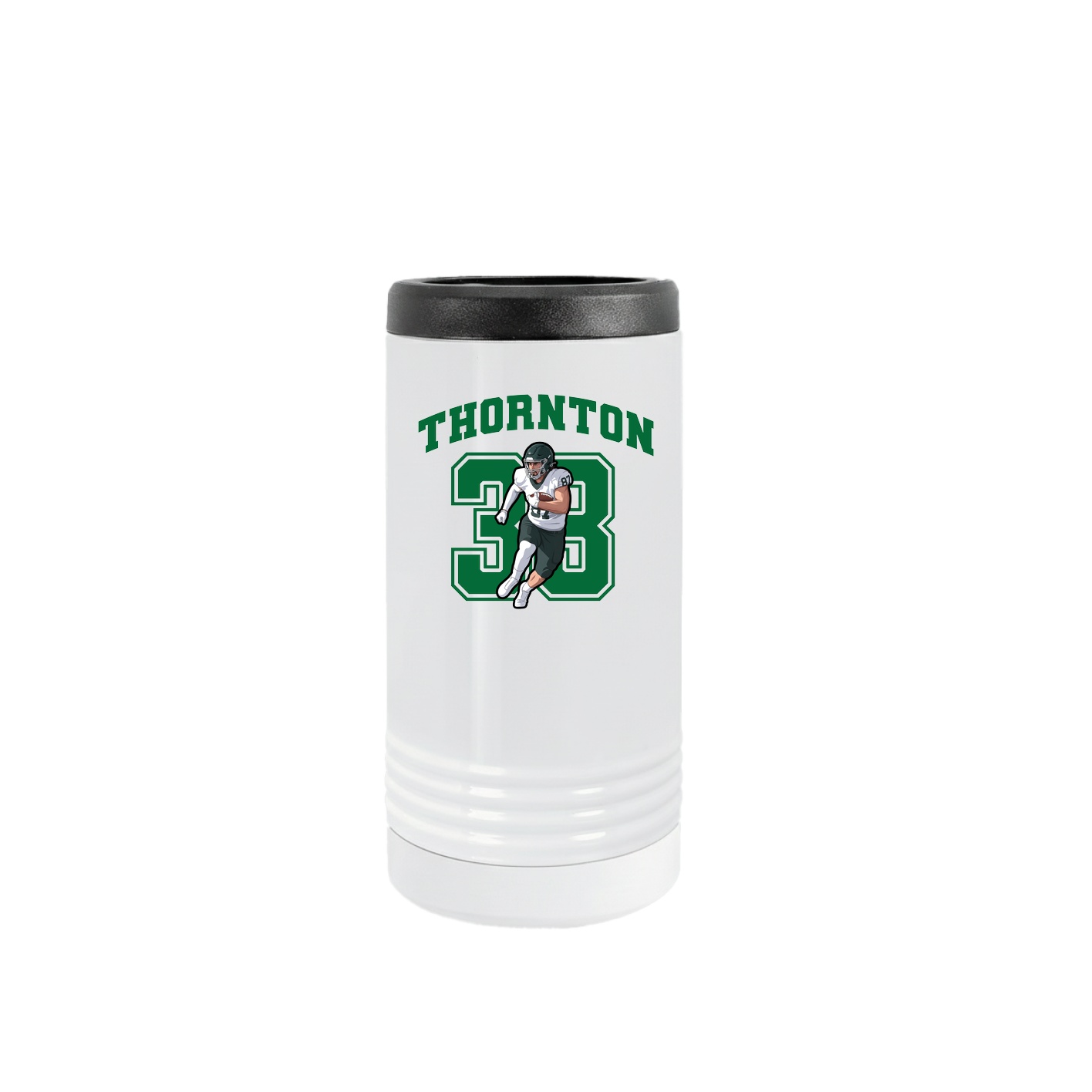Slim Beverage Holder — Number in White