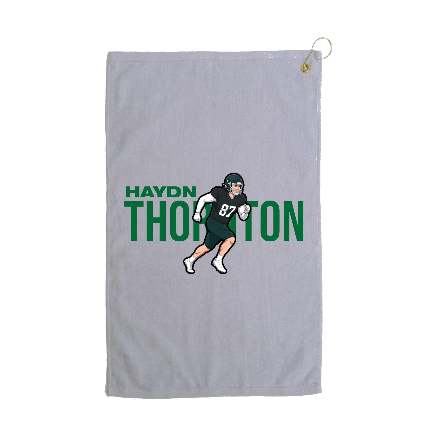 Golf Towel — Player Name in Grey
