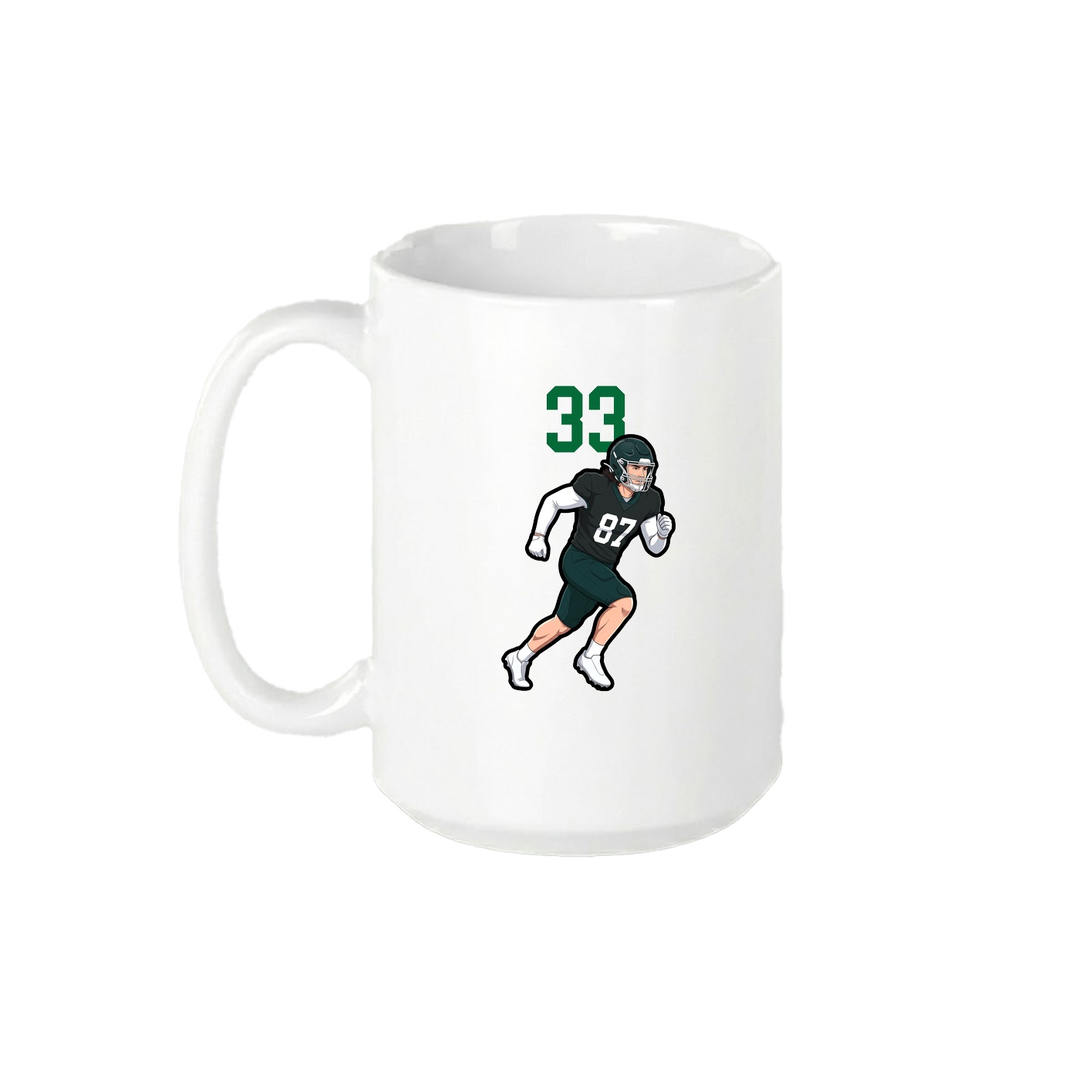 15oz Coffee Mug — Number Top in White