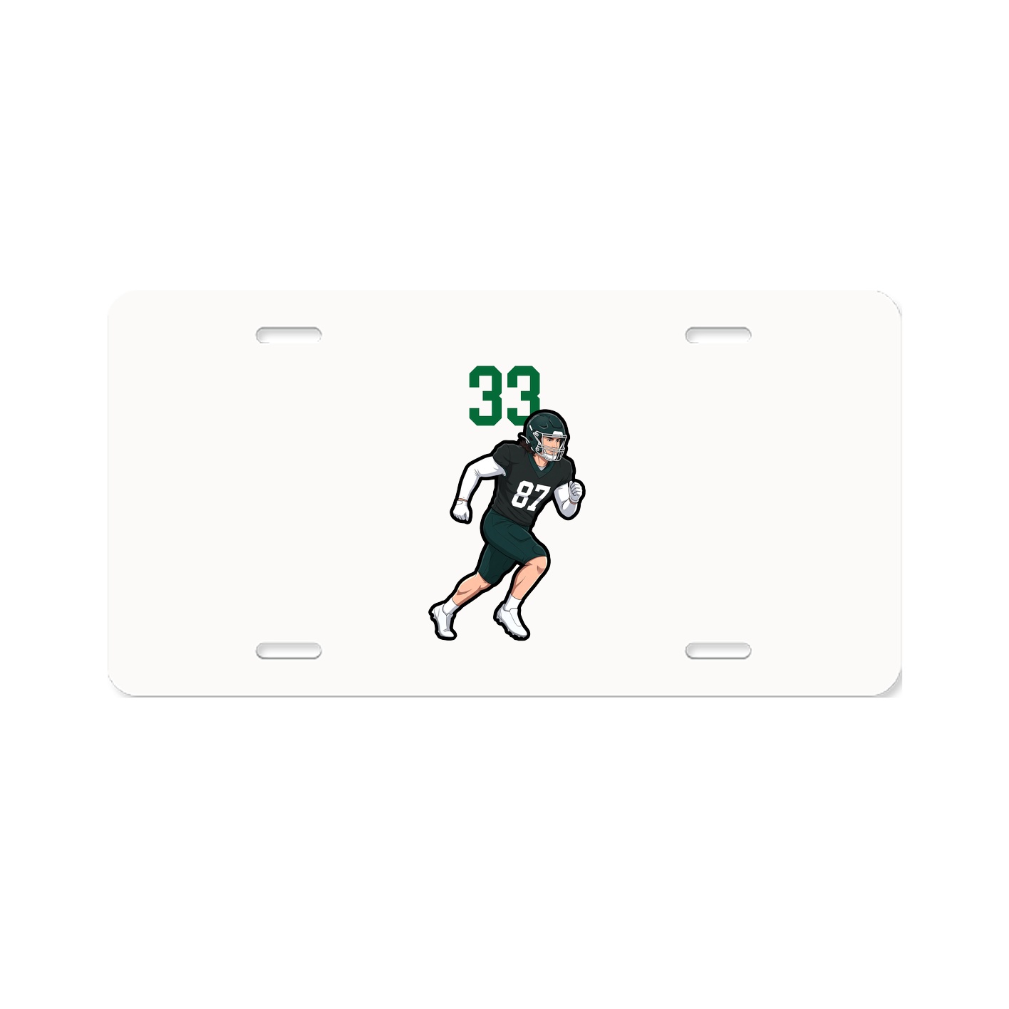 License Plate — Number Top in Classic