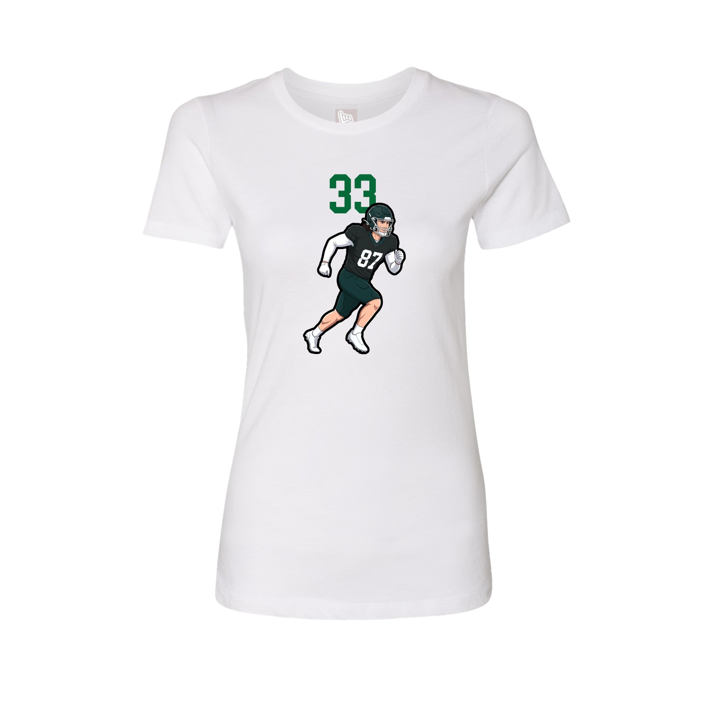 Fitted Women's Tee — Number Top in White