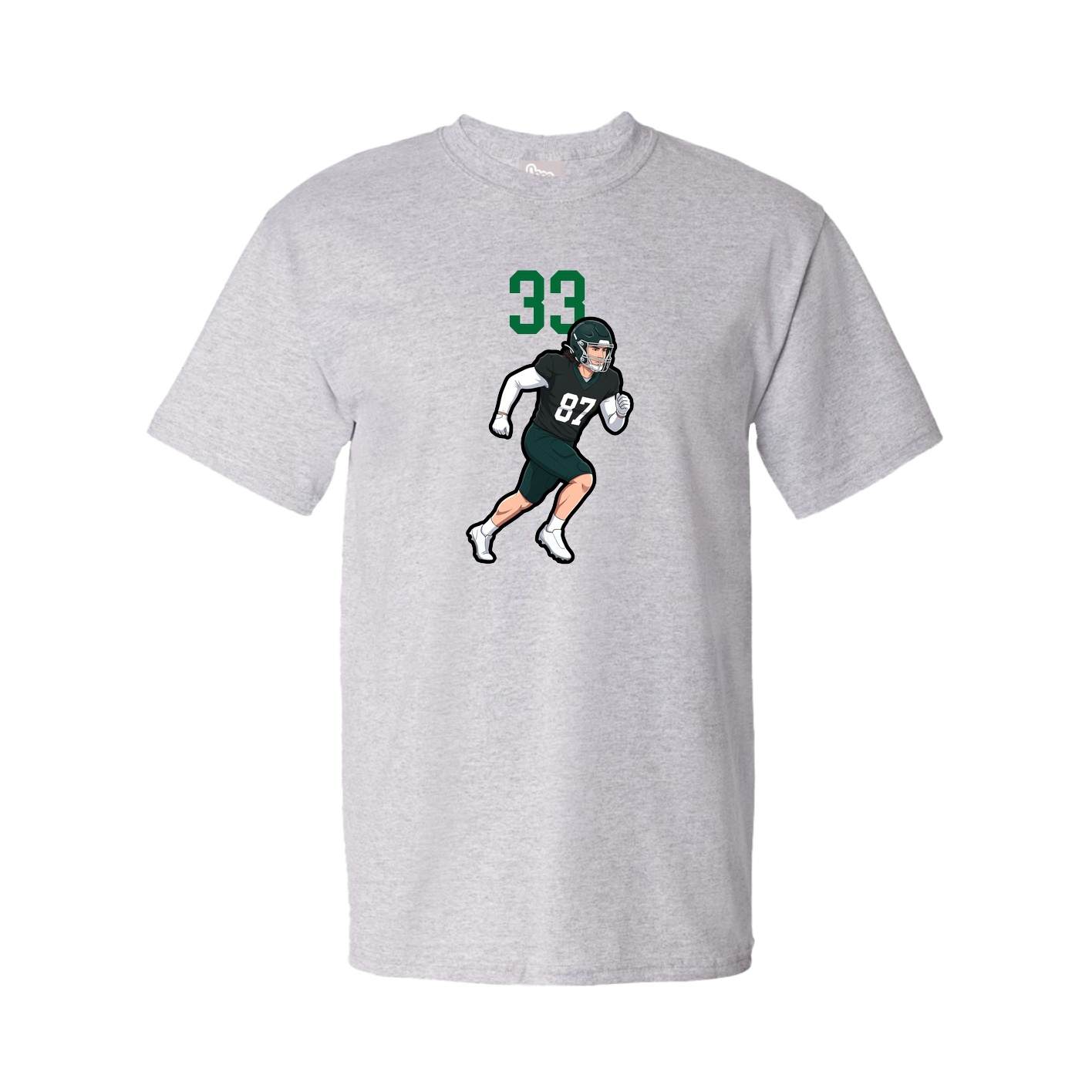 Youth Tee — Number Top in Grey