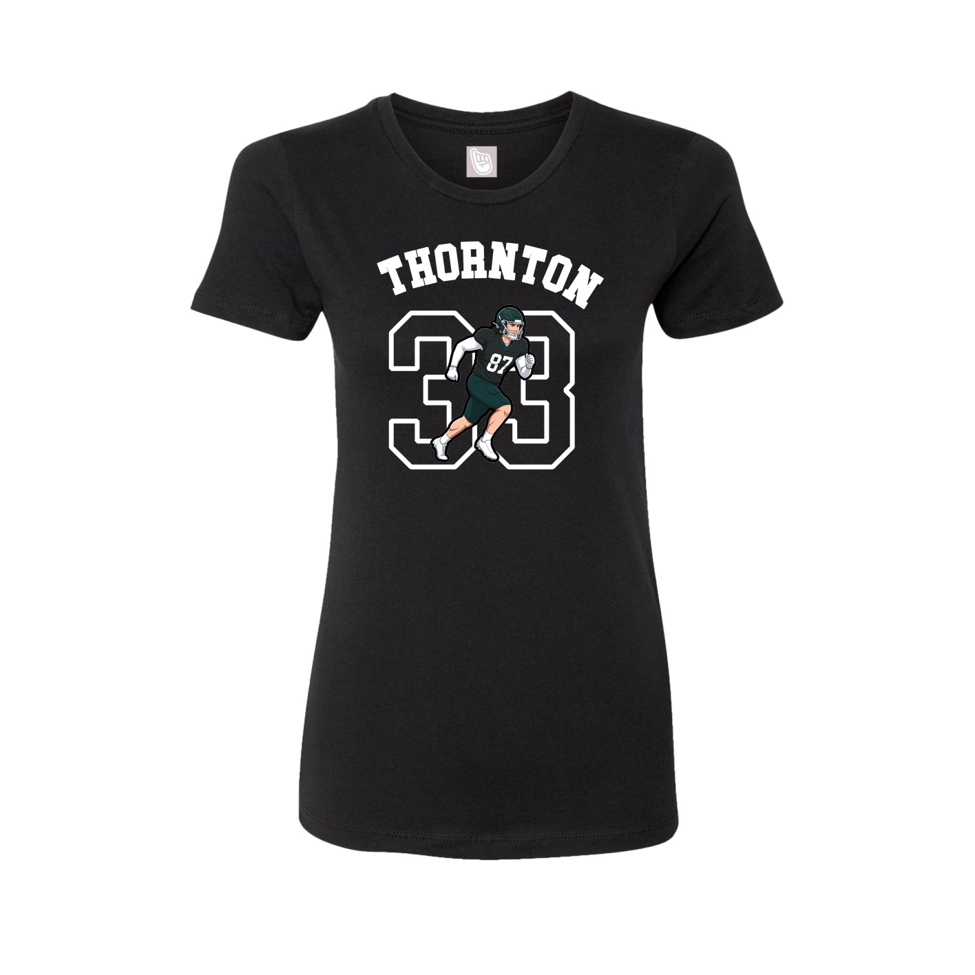 Fitted Women's Tee — Shirsey Arch in Black