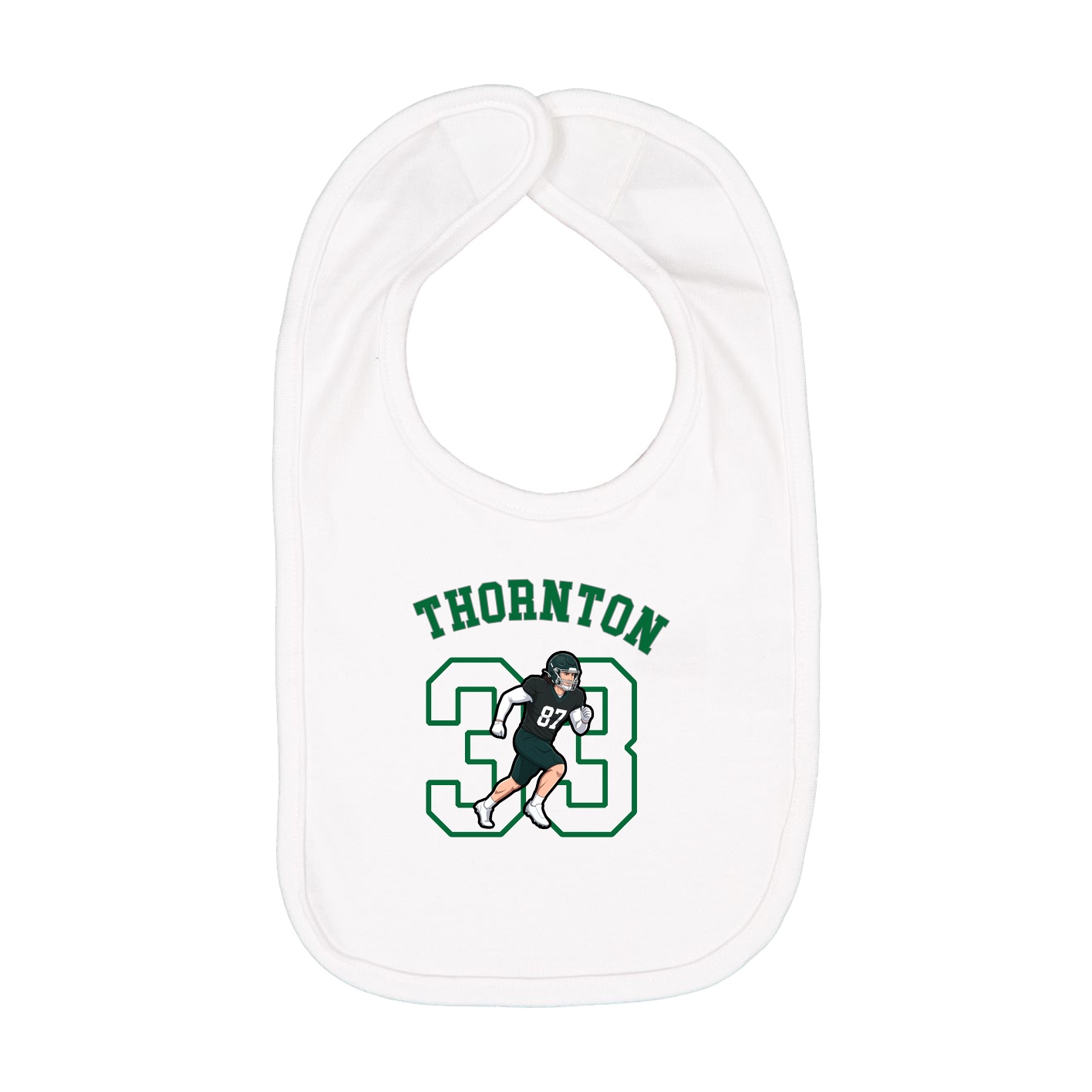 Infant Bib — Shirsey Arch in White