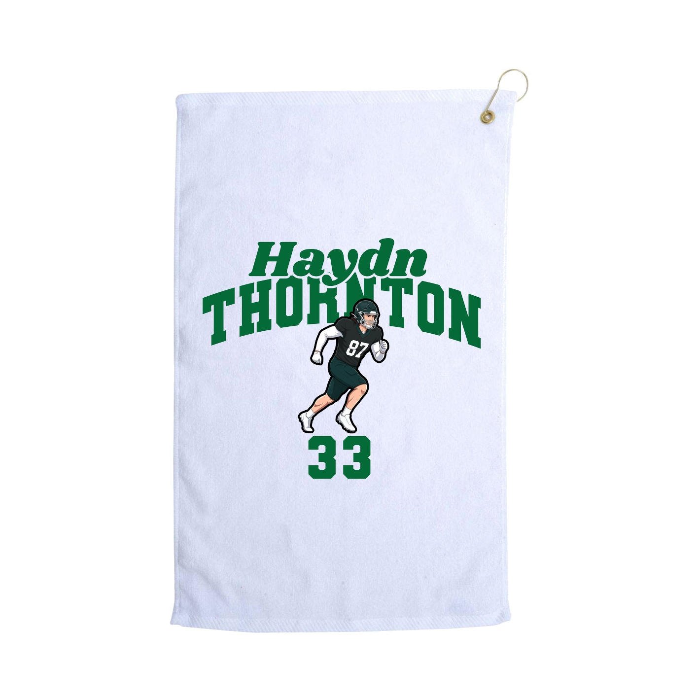 Golf Towel — Signature Arch in White