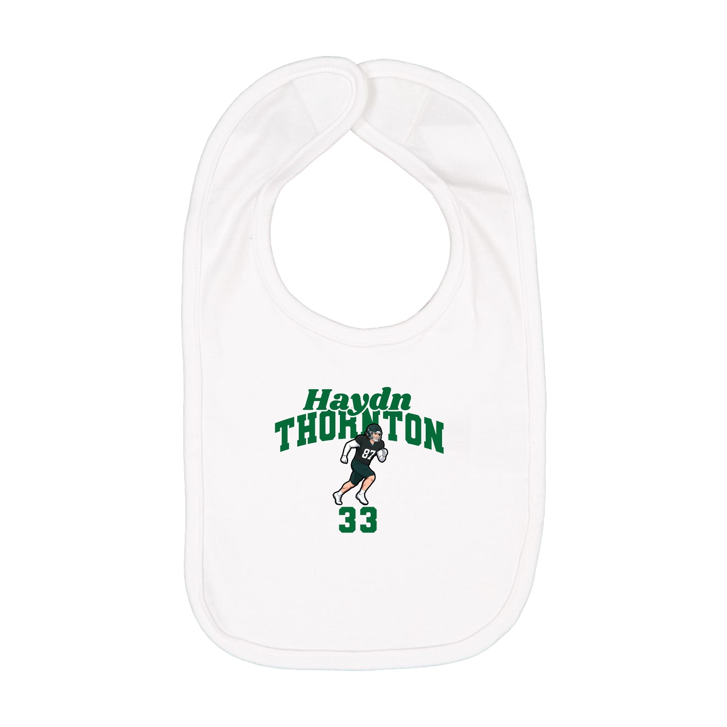 Infant Bib — Signature Arch in White