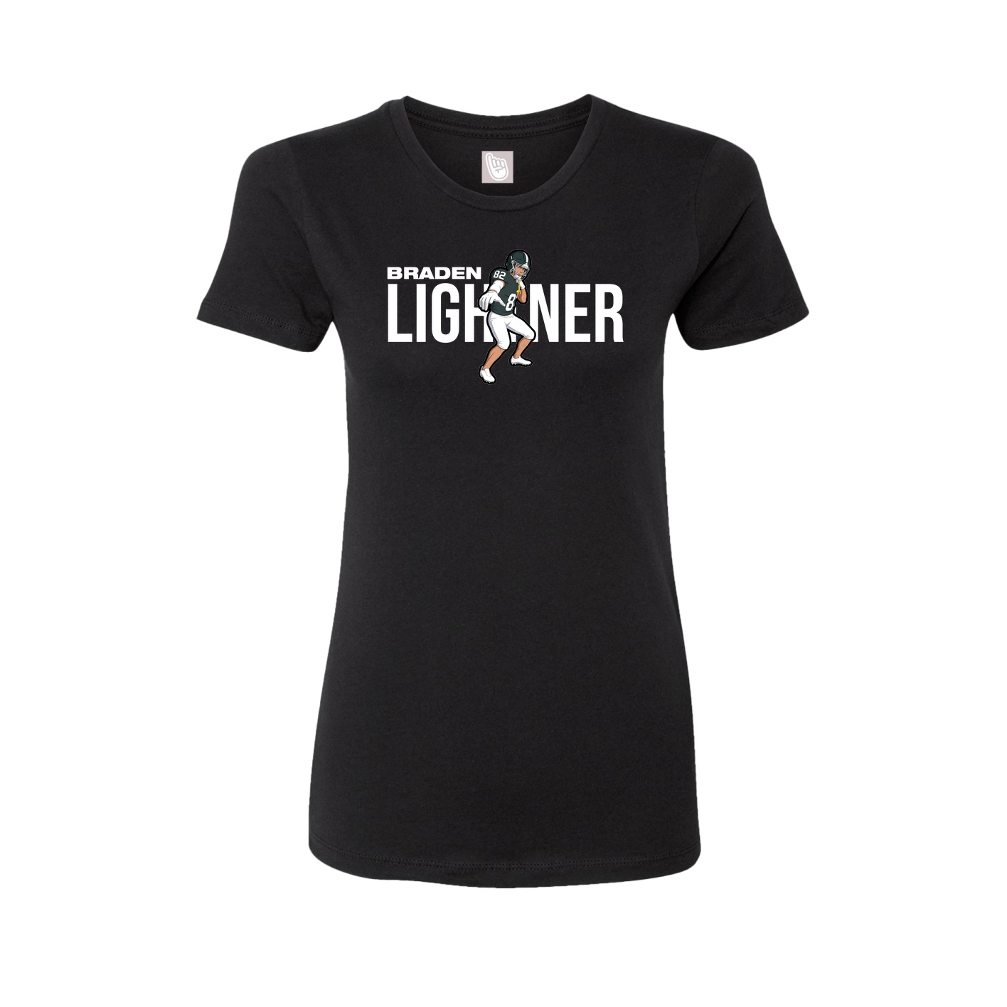 Fitted Women's Tee — Player Name in Black