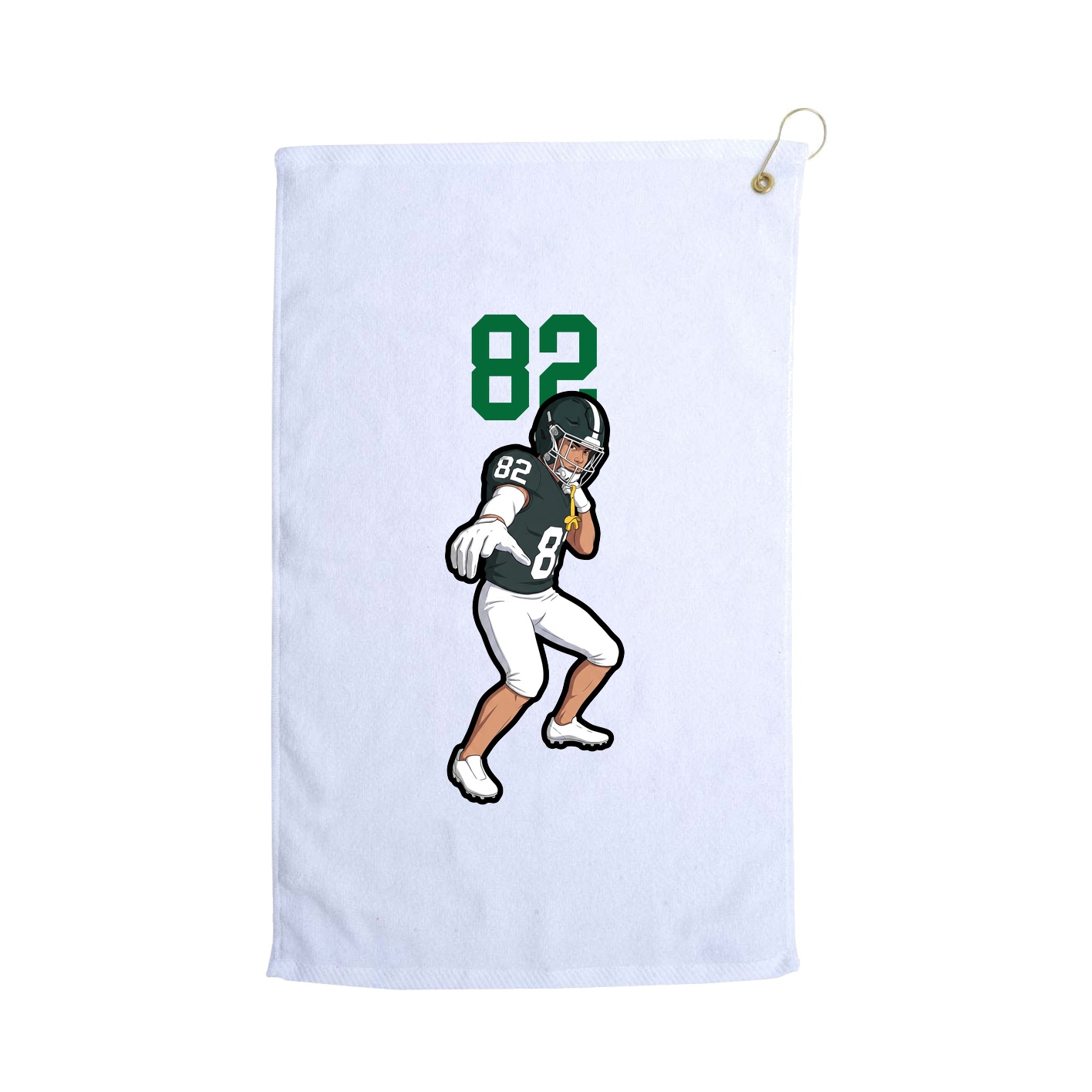 Golf Towel — Number Top in White