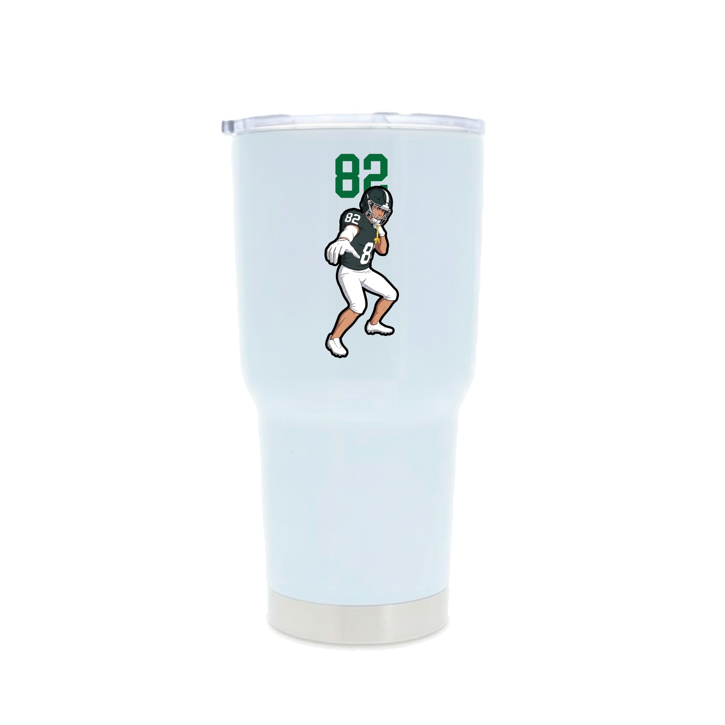 30oz Stainless Steel Tumbler — Number Top in White