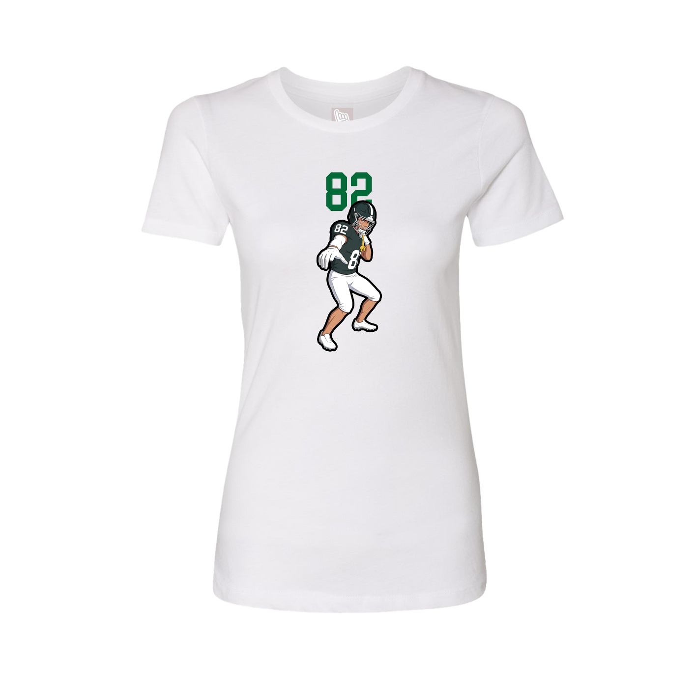 Fitted Women's Tee — Number Top in White