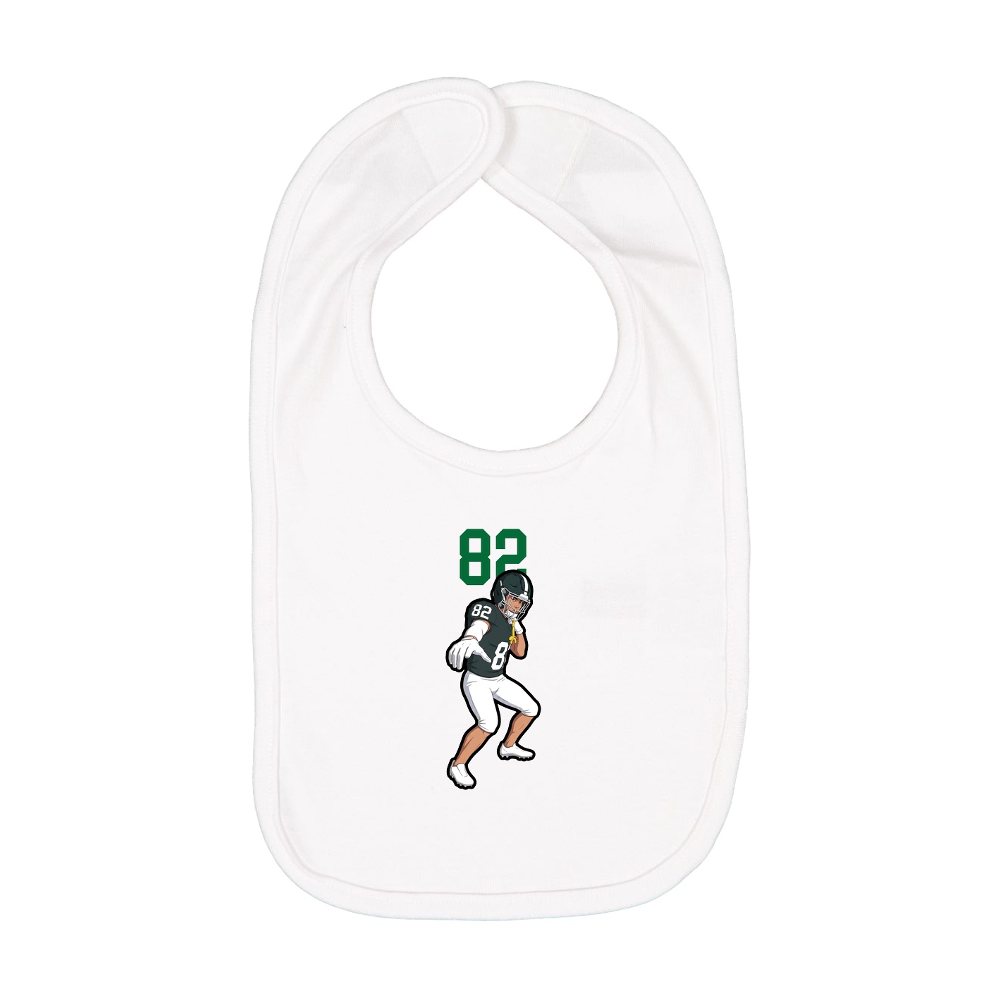 Infant Bib — Number Top in White