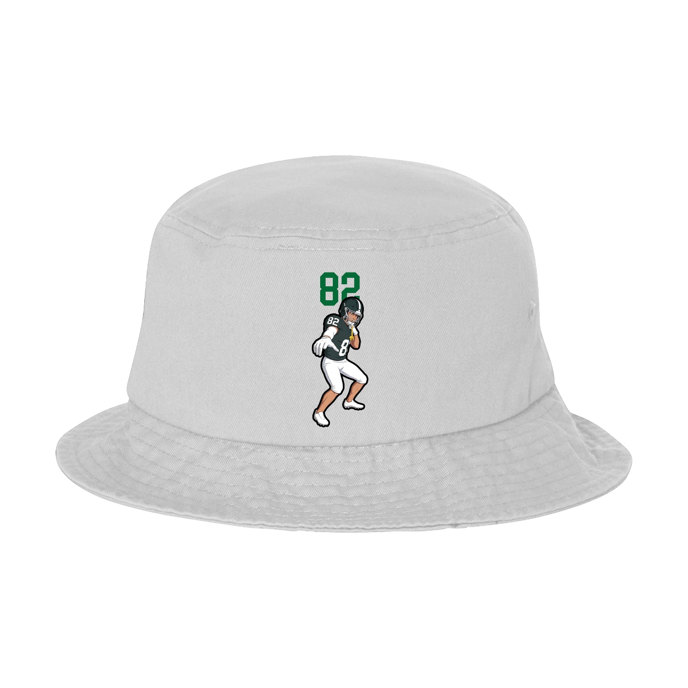Bucket Cap — Number Top in White