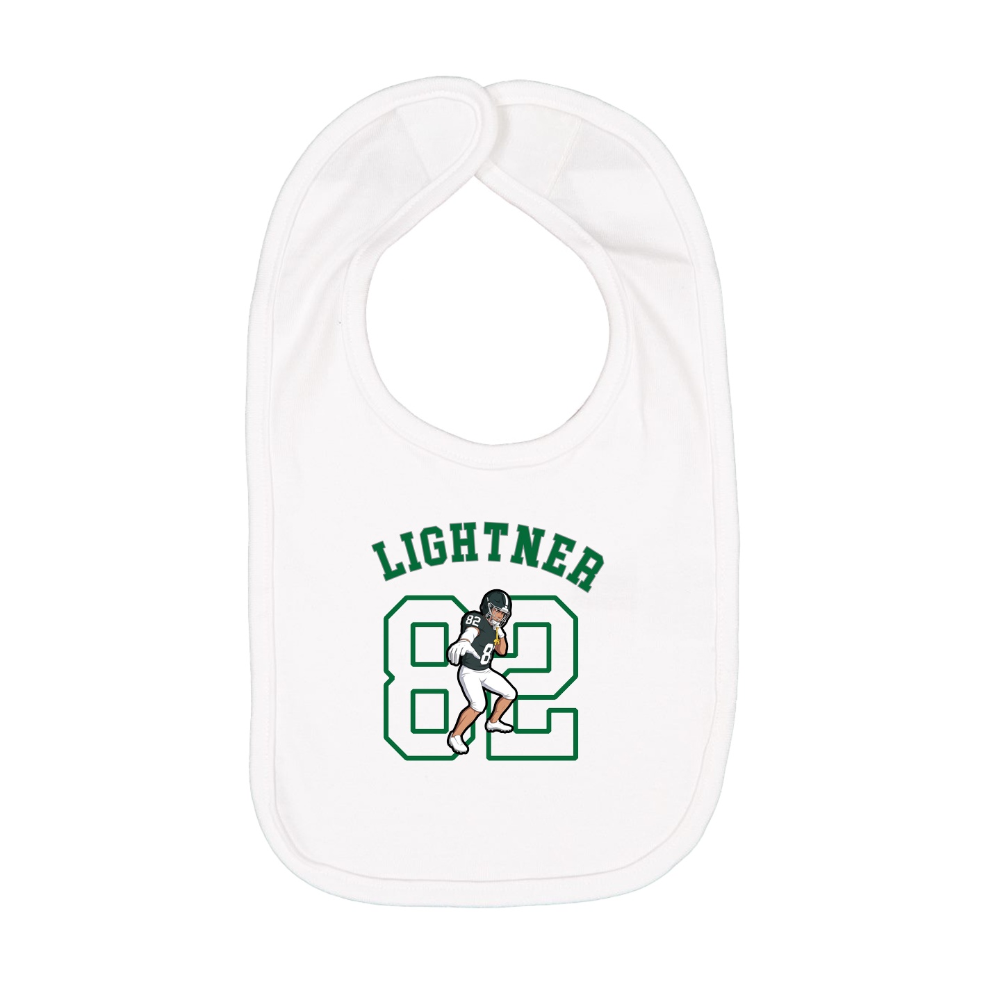 Infant Bib — Shirsey Arch in White