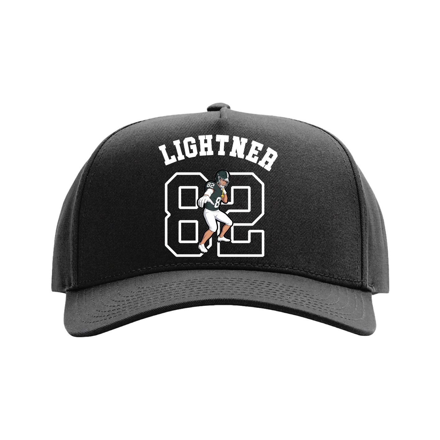 Full Fabric Five-Panel Champ Cap — Shirsey Arch in Black
