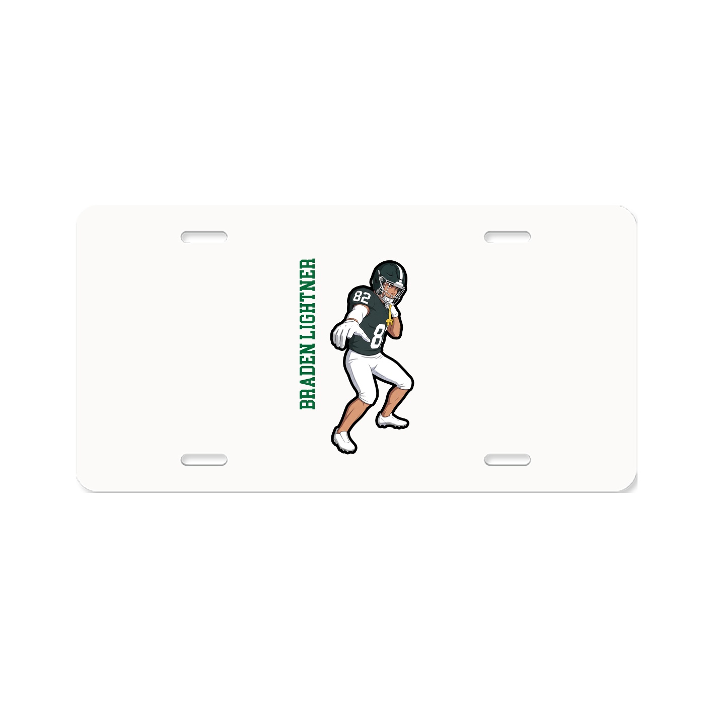 License Plate — Name Vertical in Classic