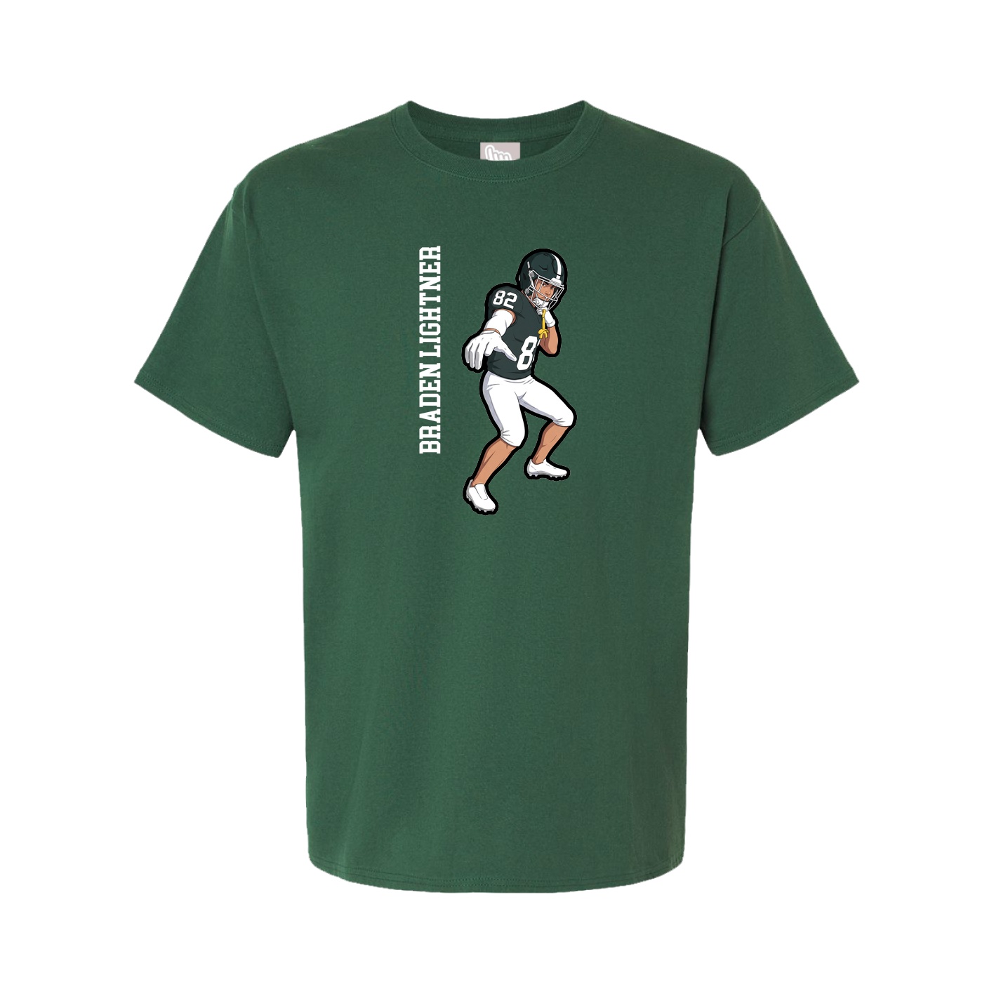 Youth Tee — Name Vertical in Green