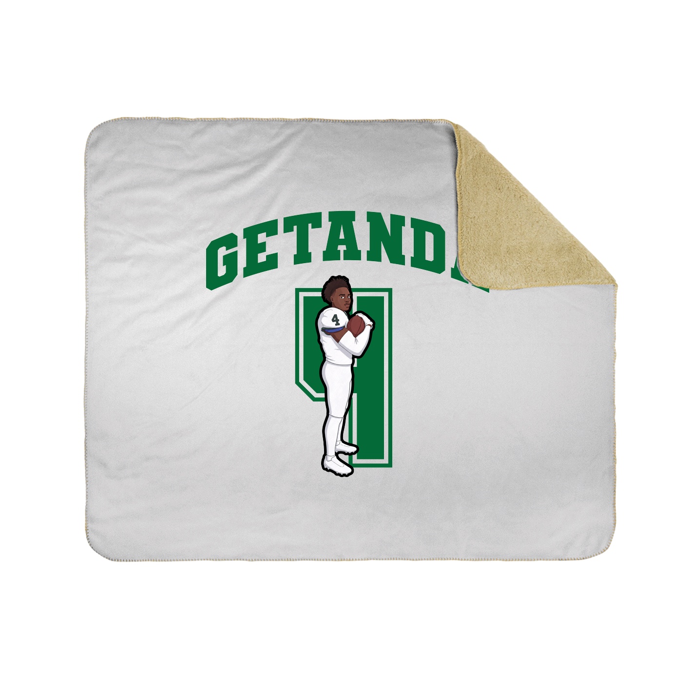 Throw Blanket — Number in White