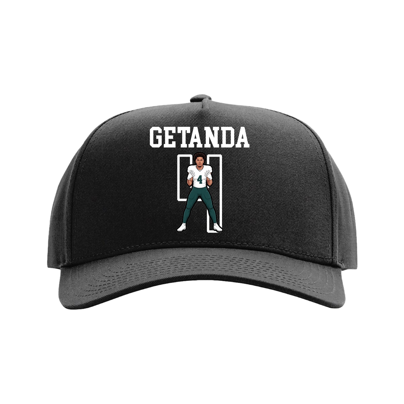 Full Fabric Five-Panel Champ Cap — Shirsey in Black