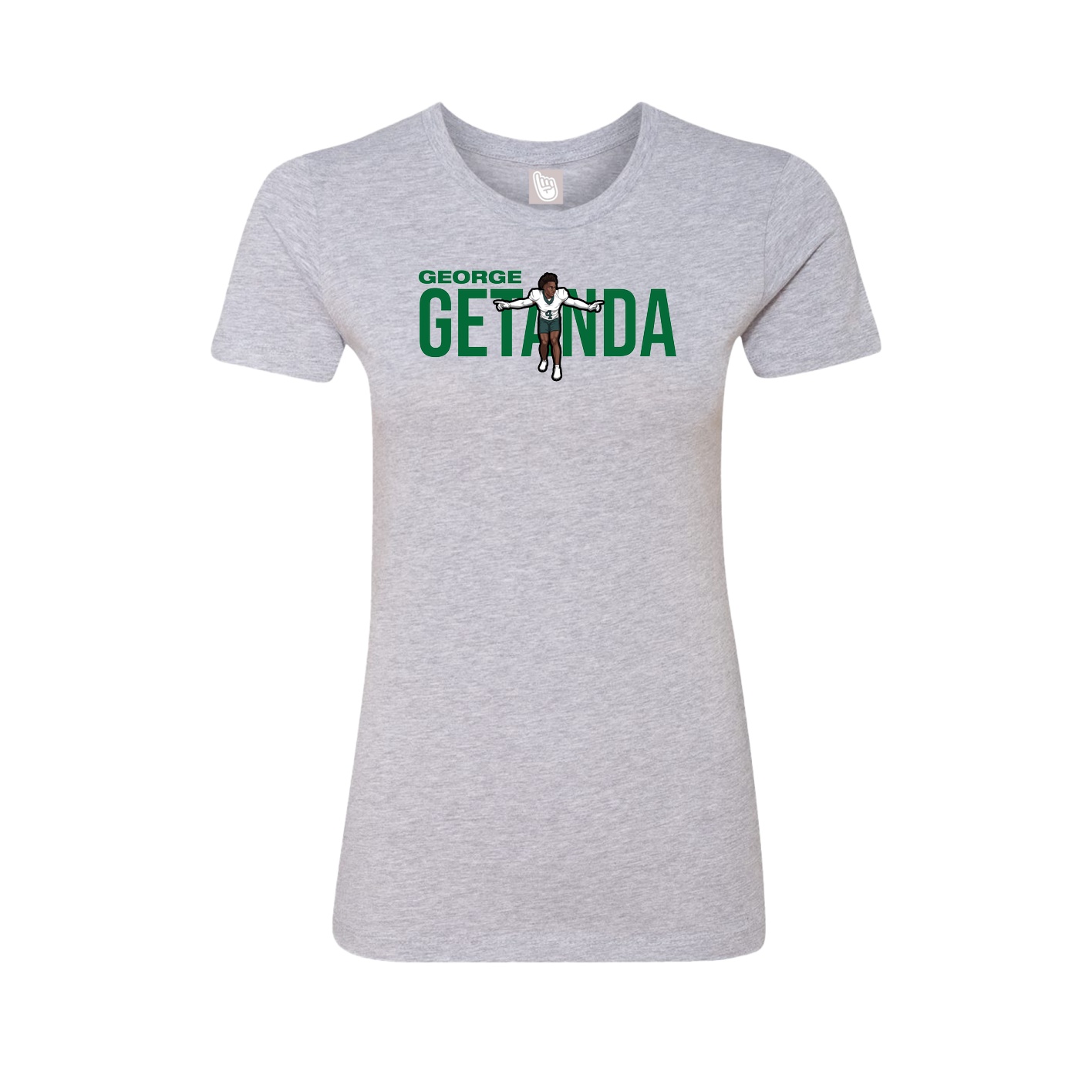 Fitted Women's Tee — Player Name in Grey