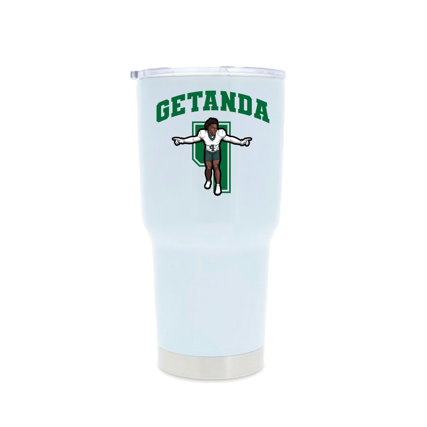 30oz Stainless Steel Tumbler — Number in White