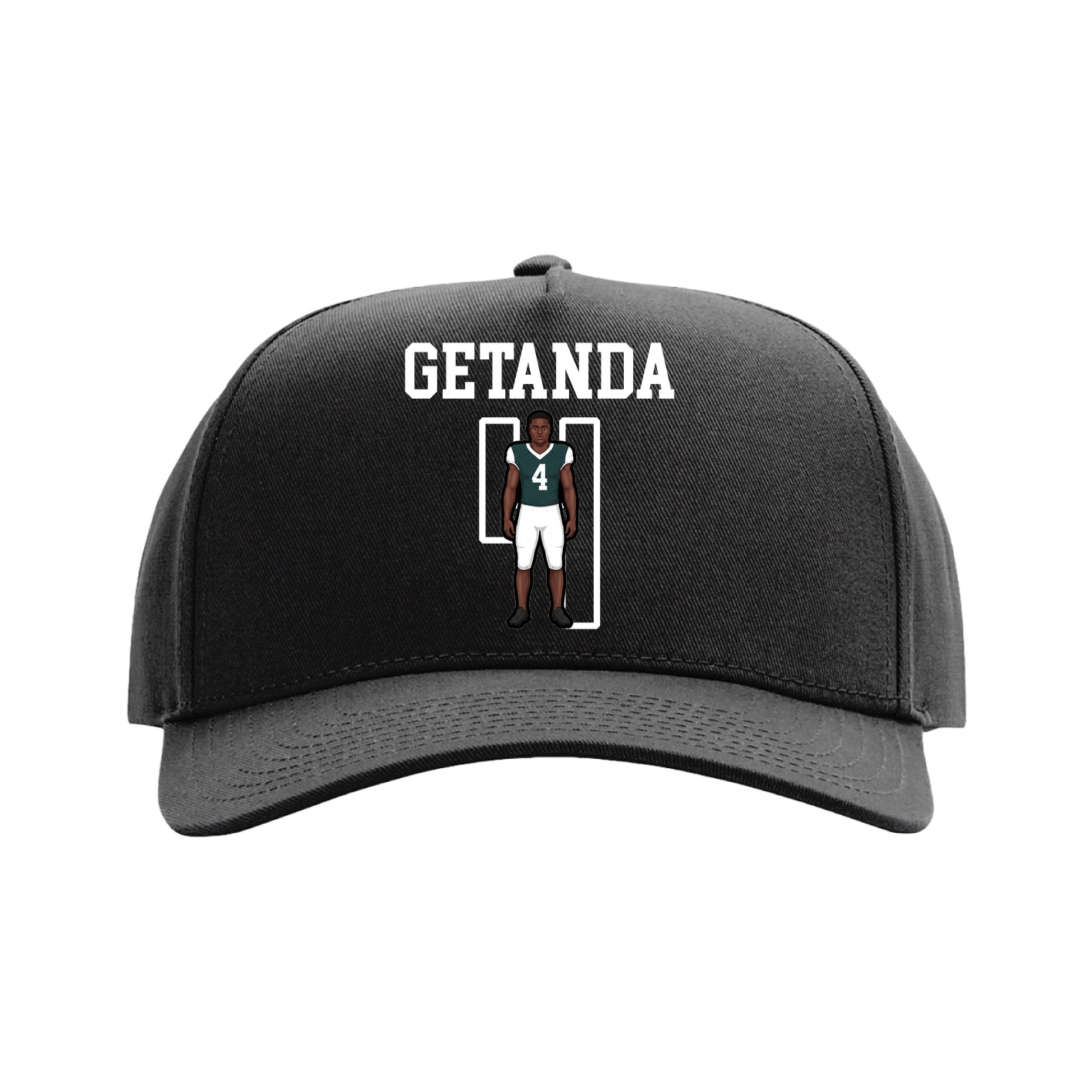 Full Fabric Five-Panel Champ Cap — Shirsey in Black