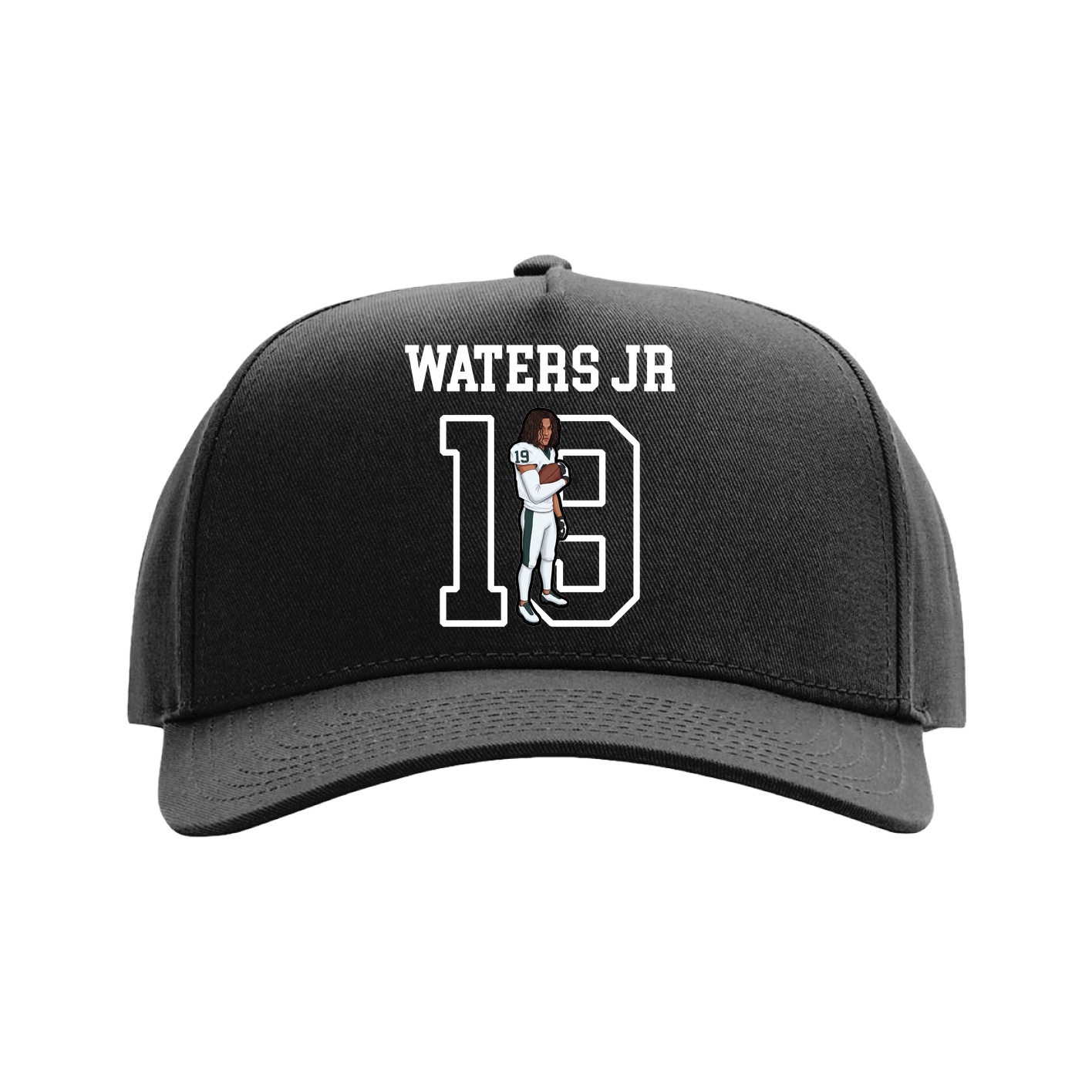 Full Fabric Five-Panel Champ Cap — Shirsey in Black