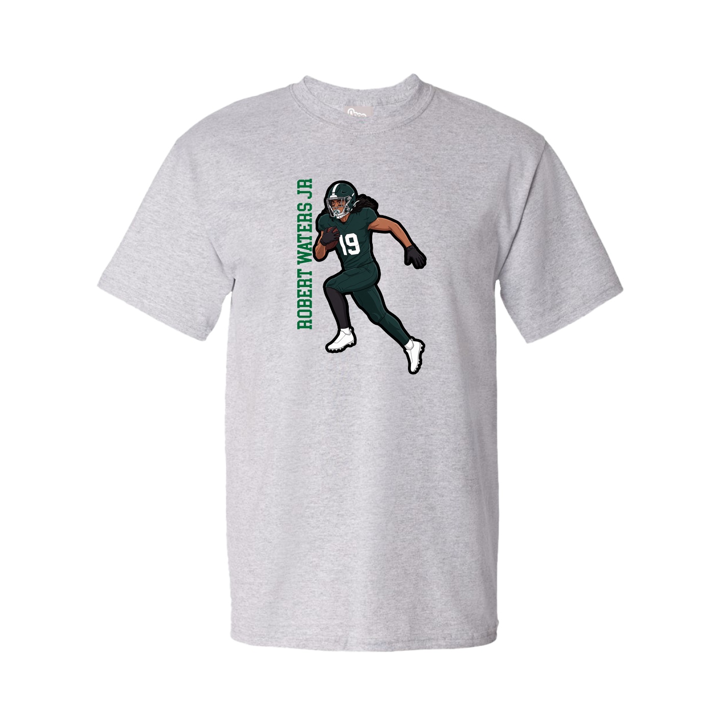 Tee — Name Vertical in Grey