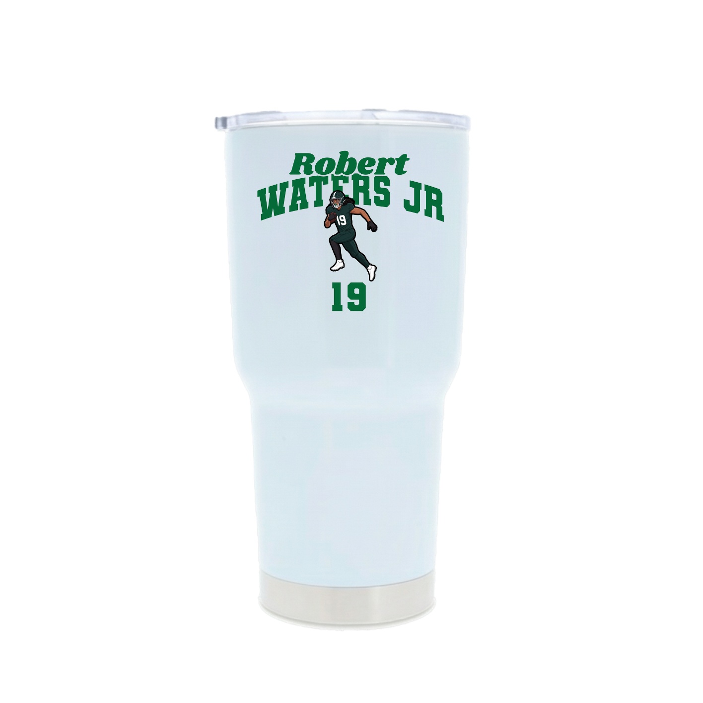 30oz Stainless Steel Tumbler — Signature Arch in White