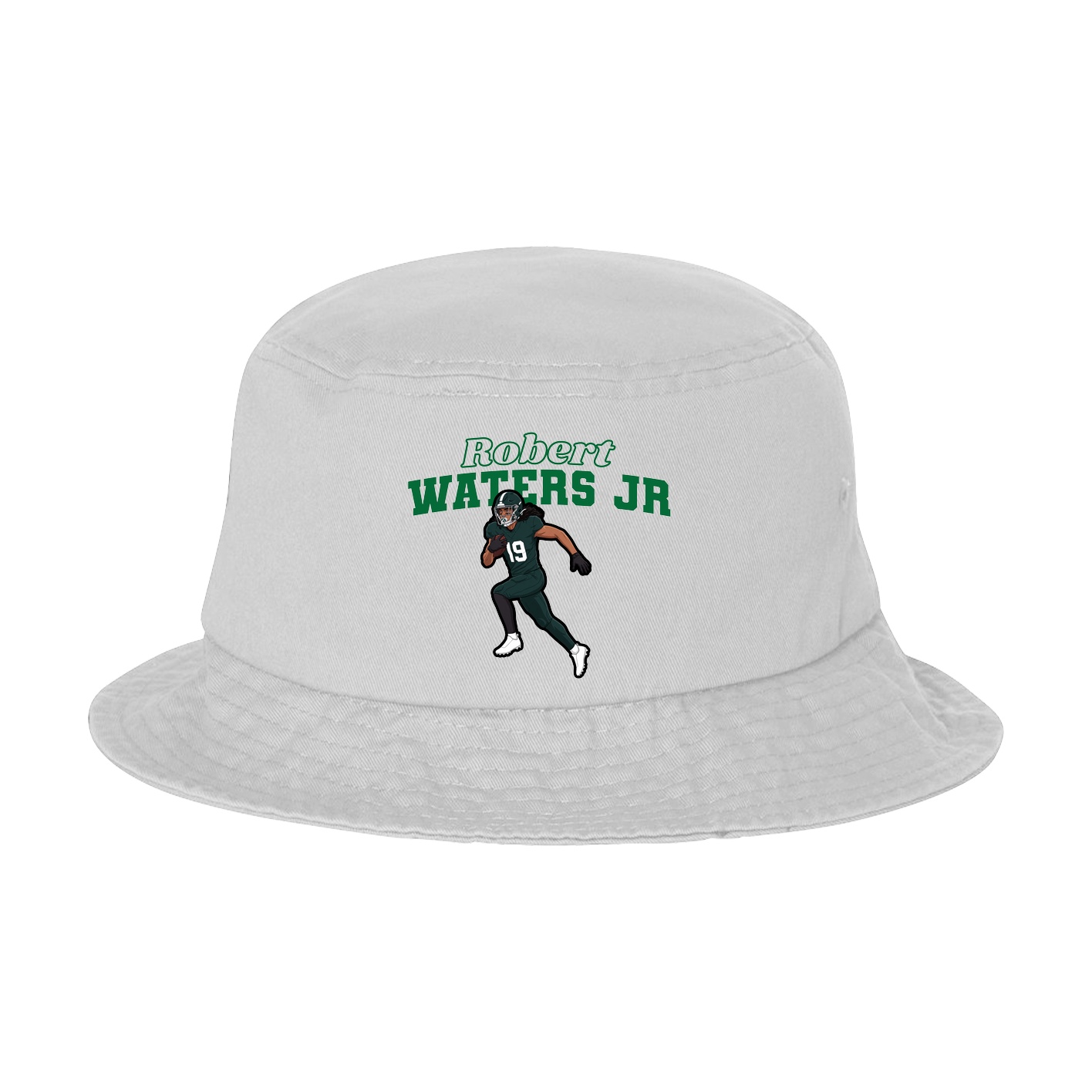 Bucket Cap — Name Arch in White