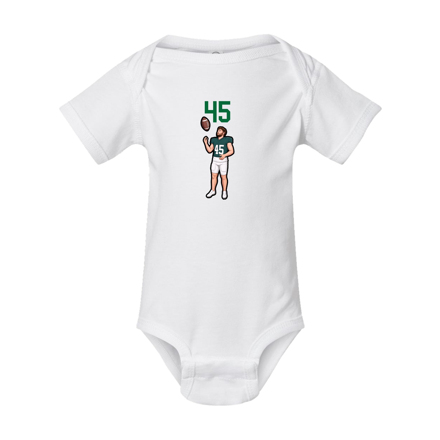 Baby Onesie — Number Top in White