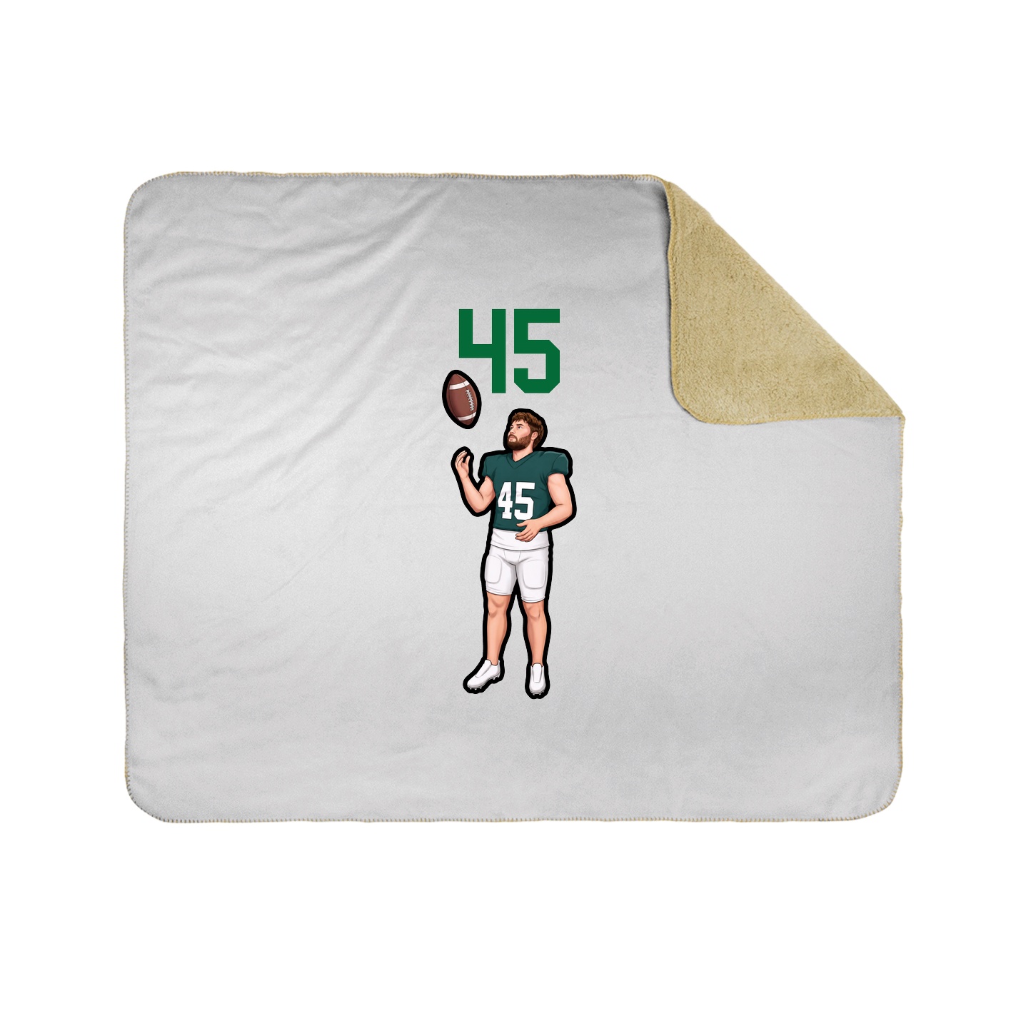 Throw Blanket — Number Top in White