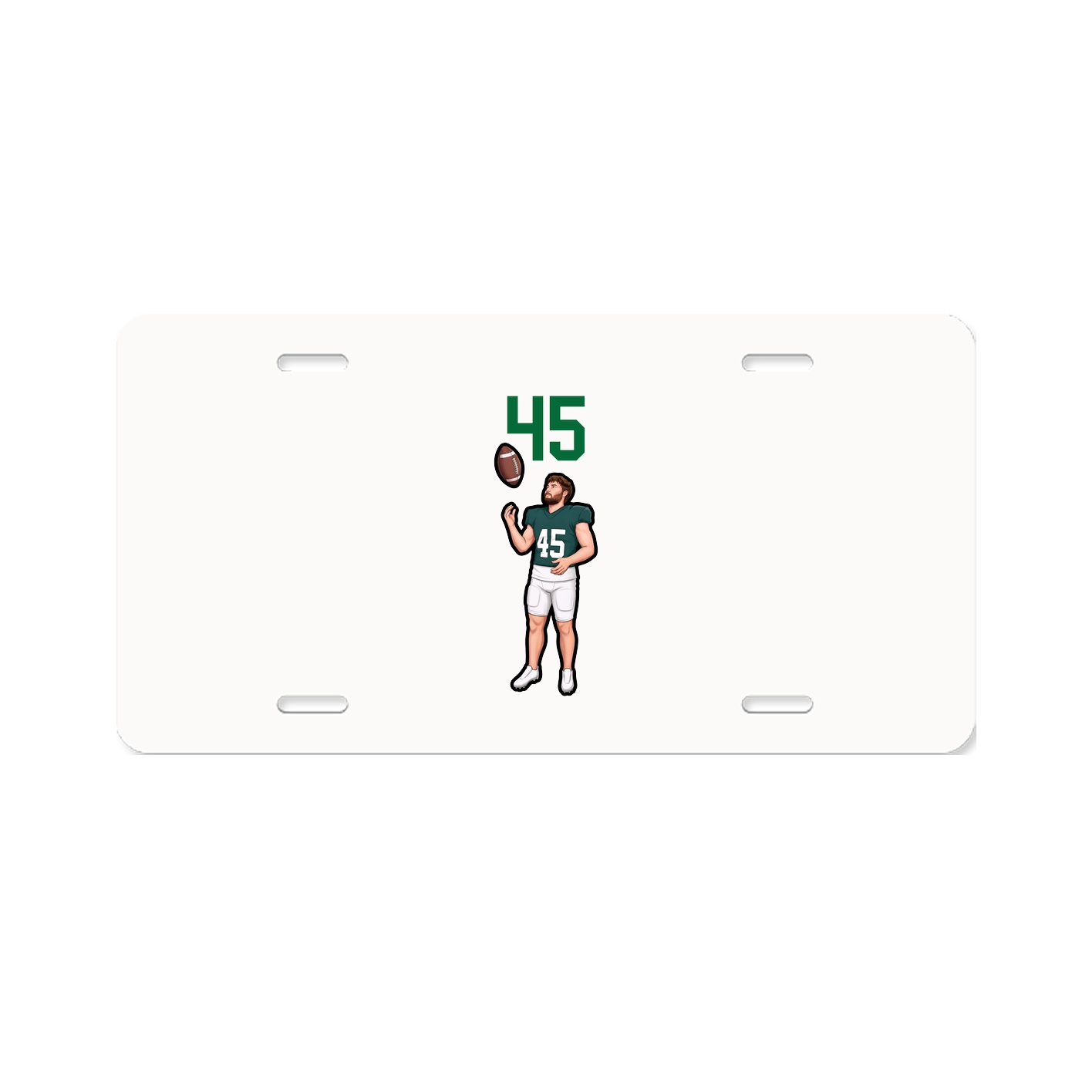 License Plate — Number Top in Classic