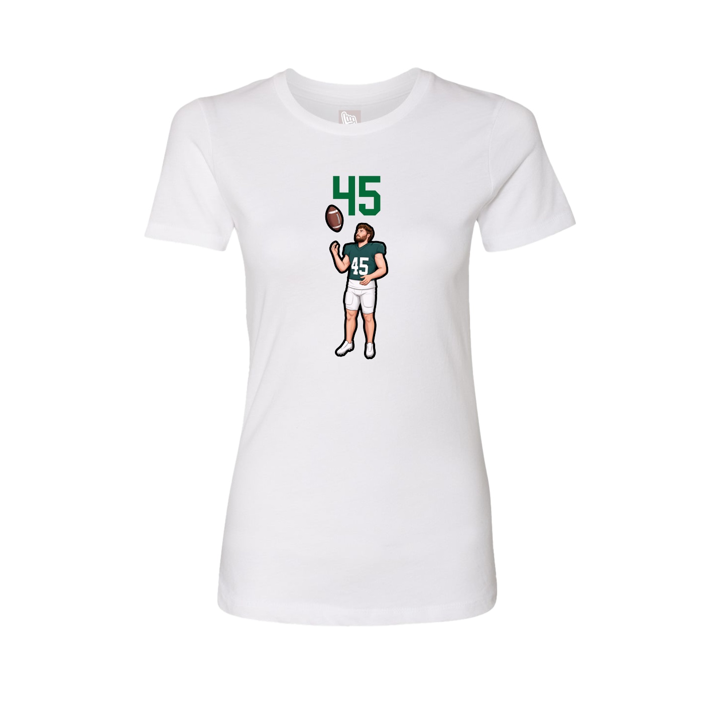 Fitted Women's Tee — Number Top in White
