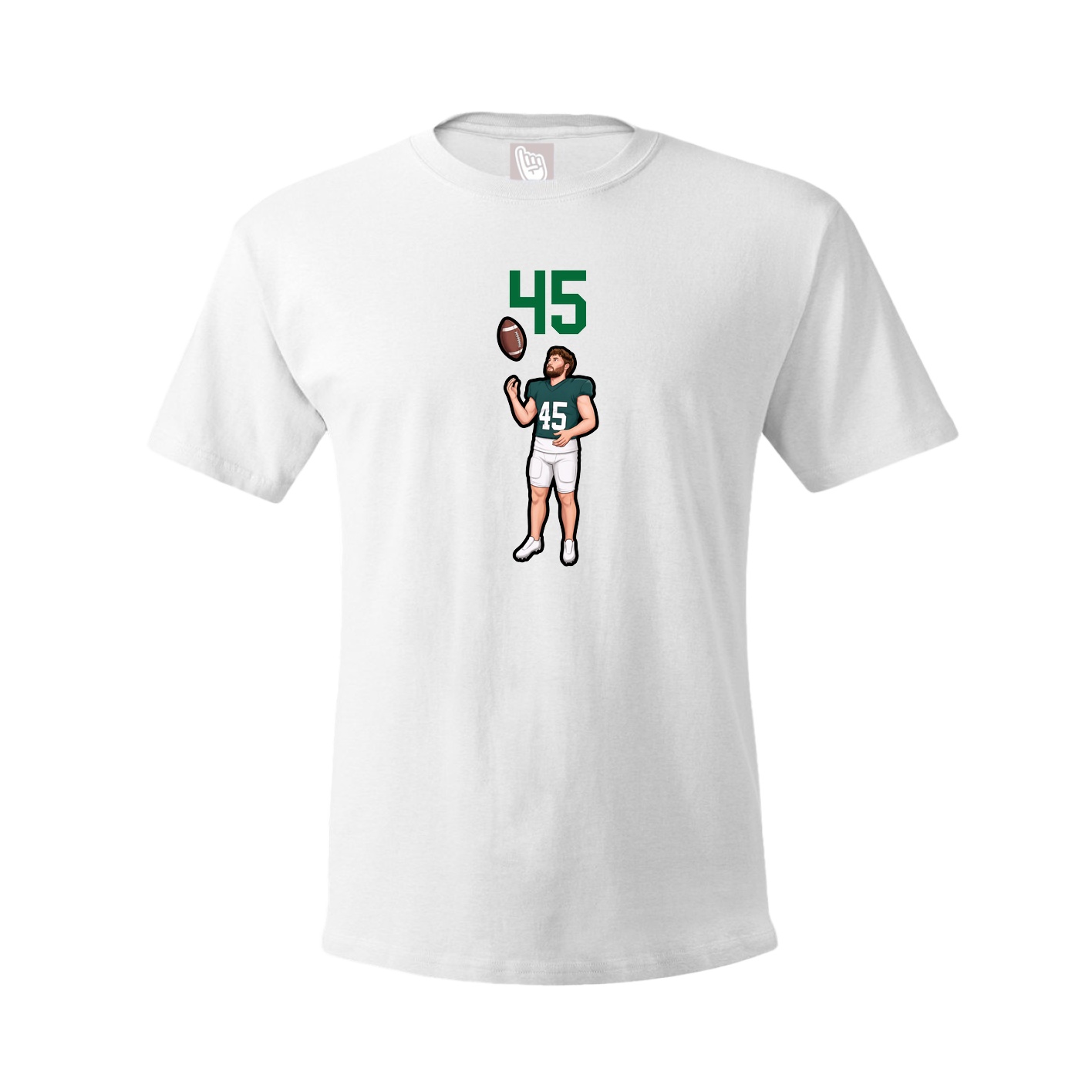 Youth Tee — Number Top in White
