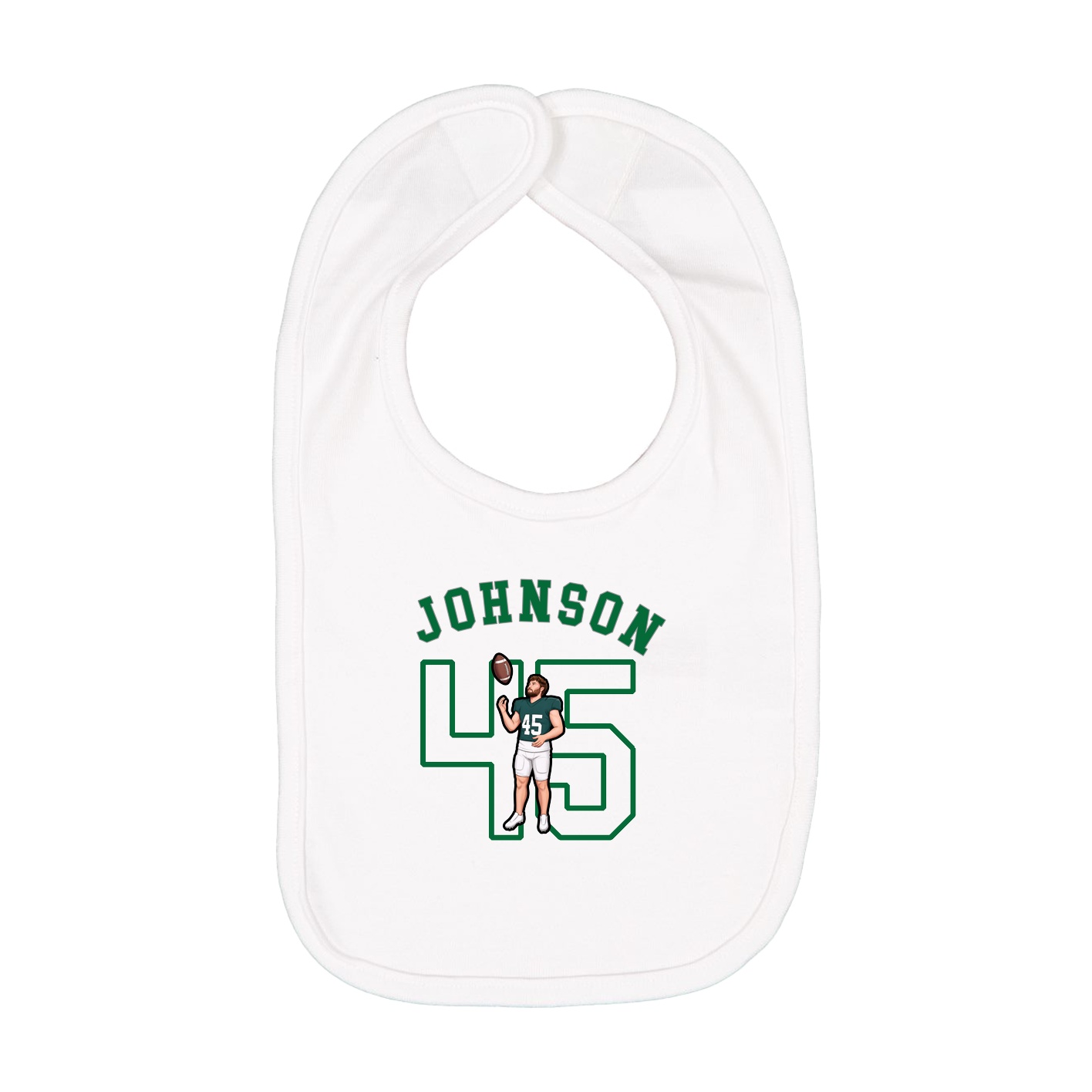 Infant Bib — Shirsey Arch in White