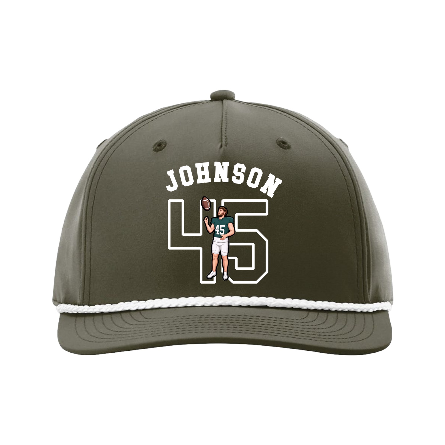 Five-Panel Classic Rope Cap — Shirsey Arch in Green