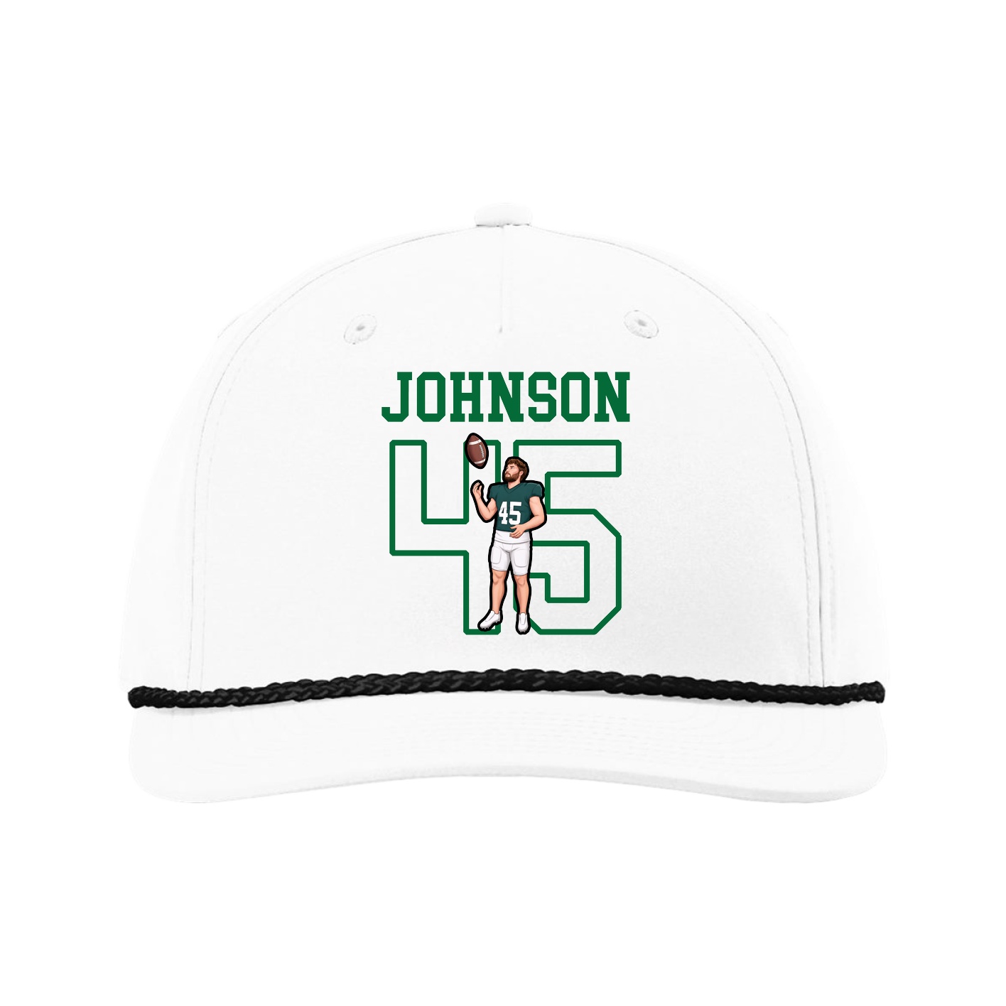 Five-Panel Classic Rope Cap — Shirsey in White