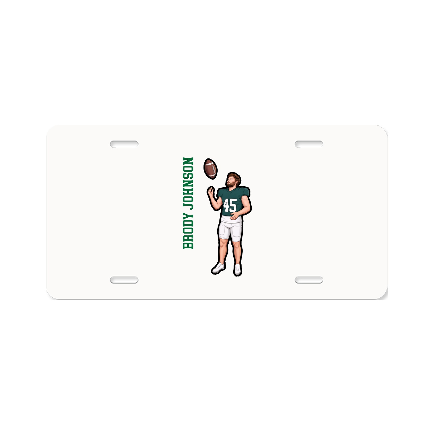 License Plate — Name Vertical in Classic