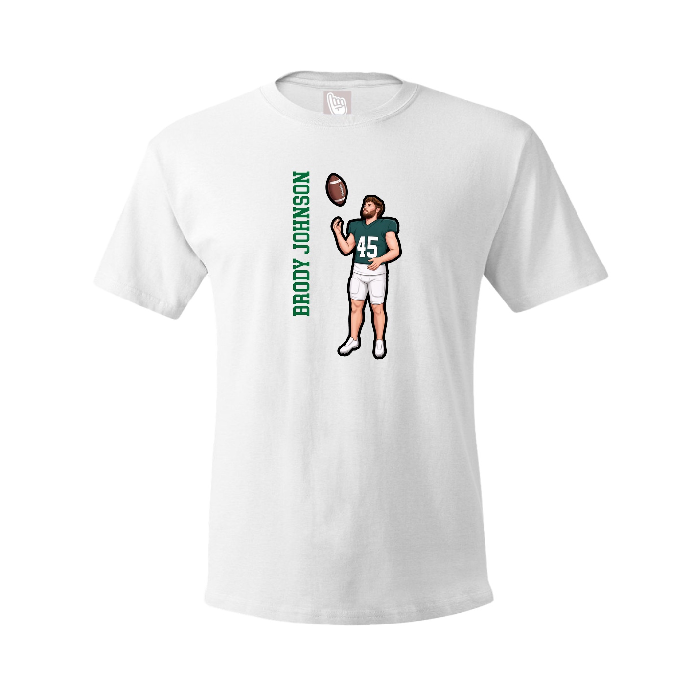 Tee — Name Vertical in White