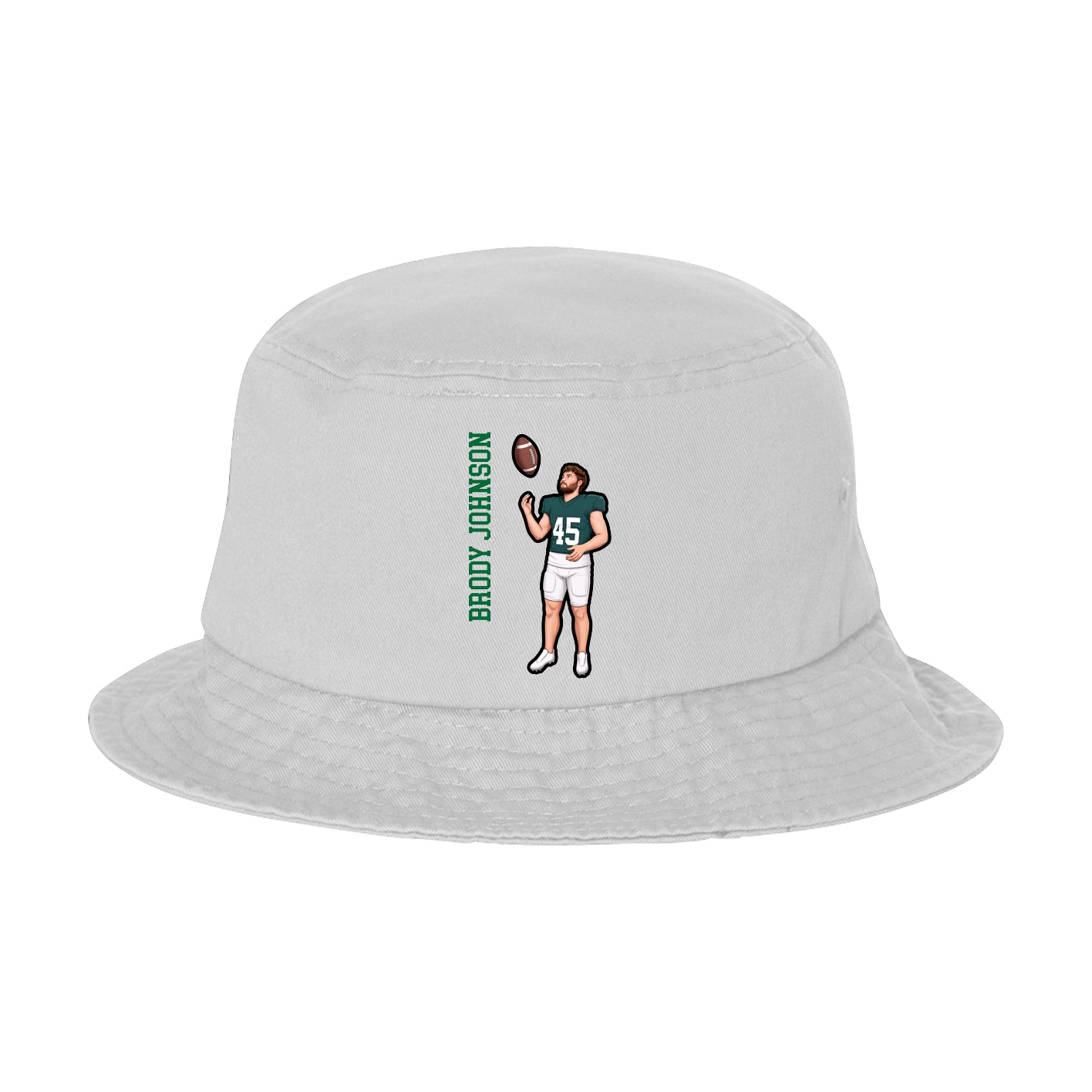 Bucket Cap — Name Vertical in White