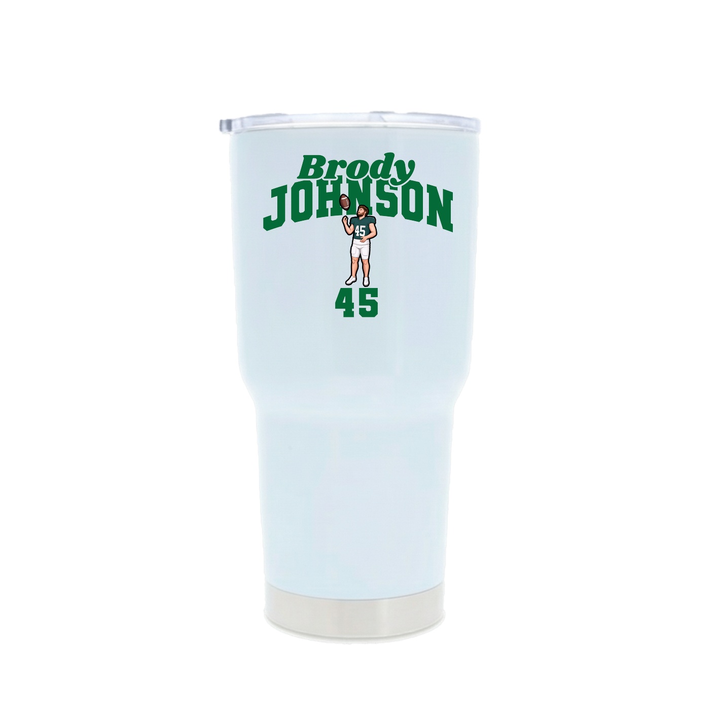 30oz Stainless Steel Tumbler — Signature Arch in White