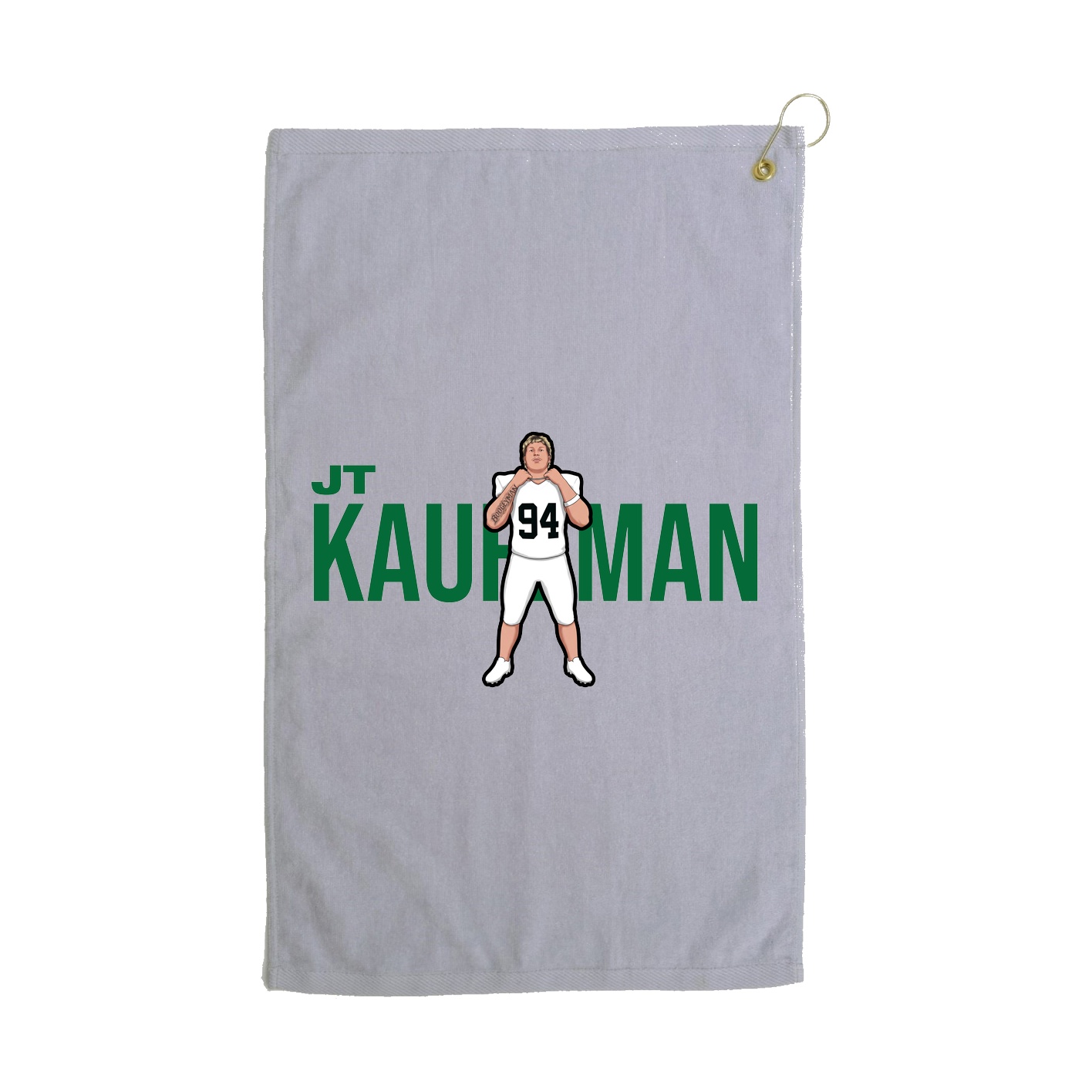Golf Towel — Player Name in Grey