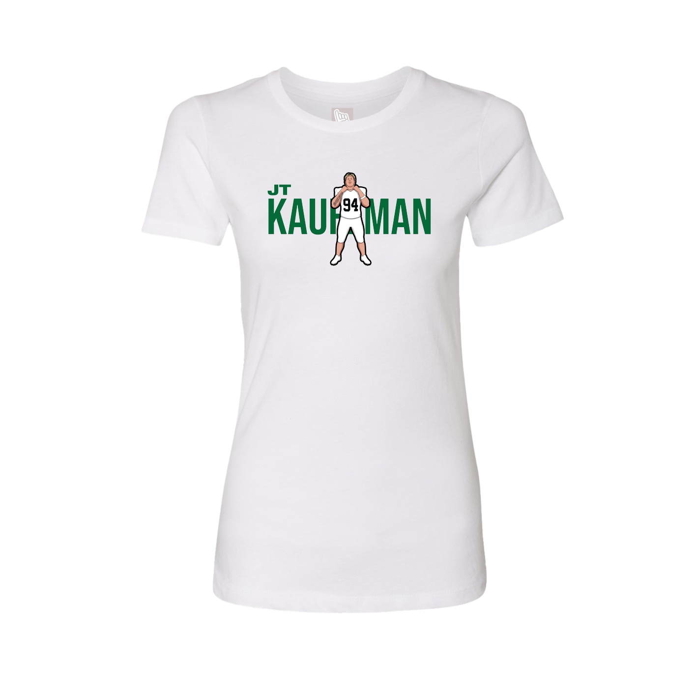 Fitted Women's Tee — Player Name in White