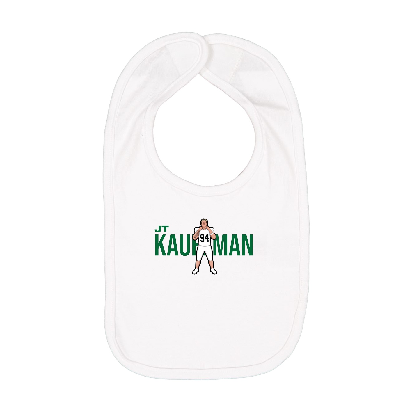 Infant Bib — Player Name in White