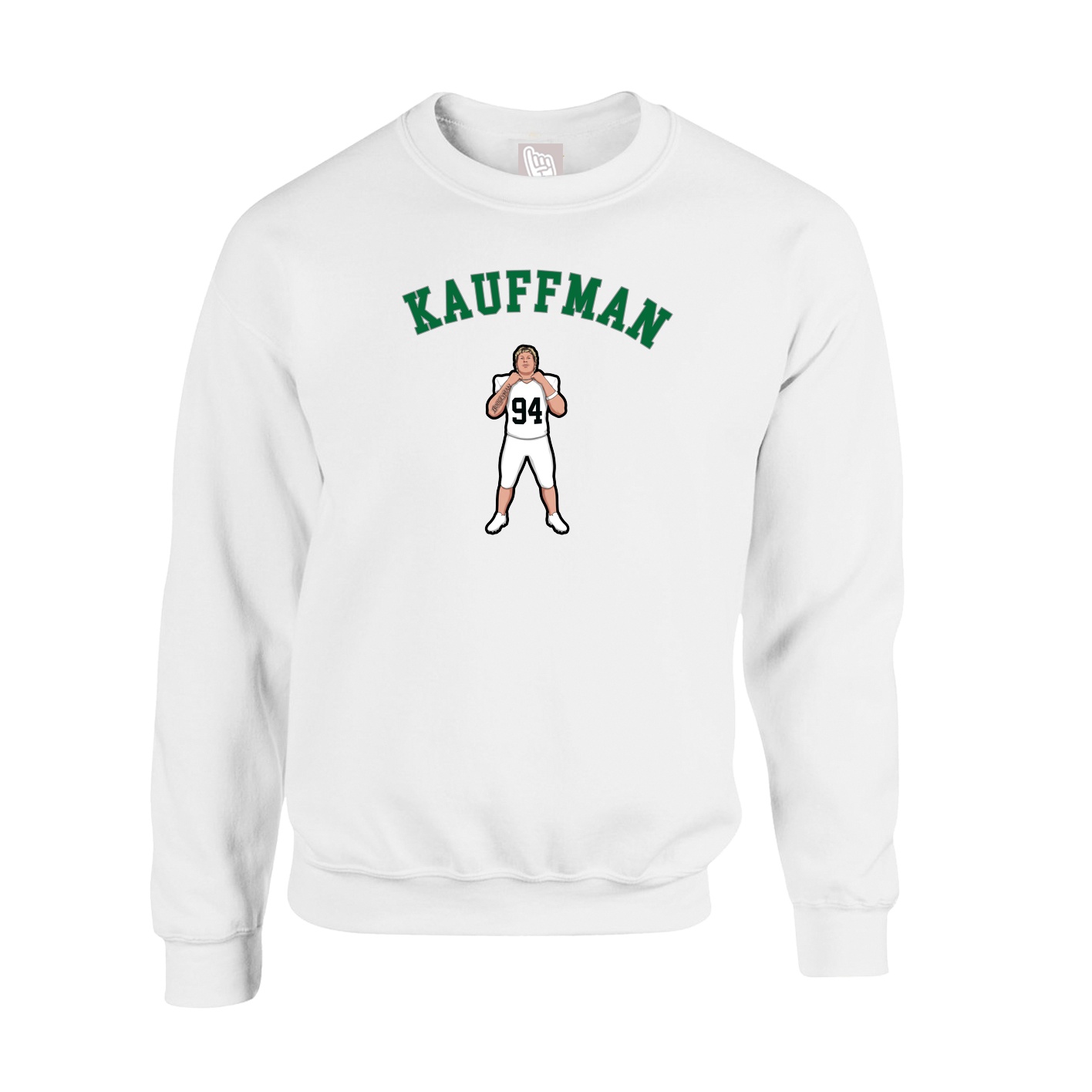 Fleece Crew — Shirsey Arch in White