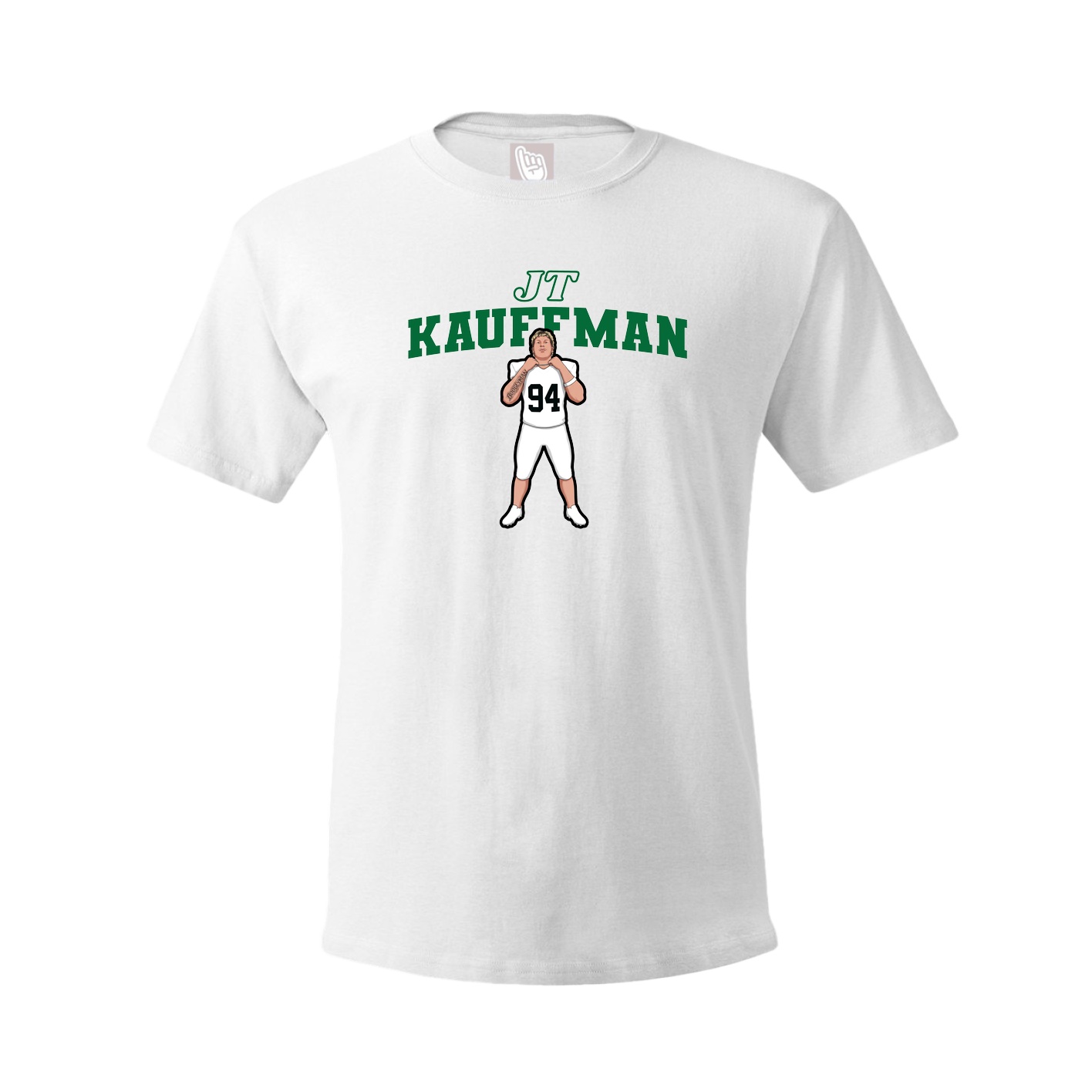 Youth Tee — Name Arch in White