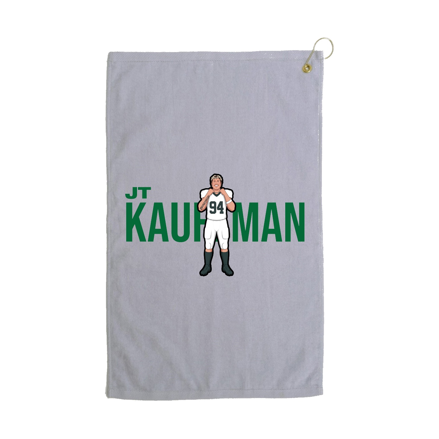 Golf Towel — Player Name in Grey