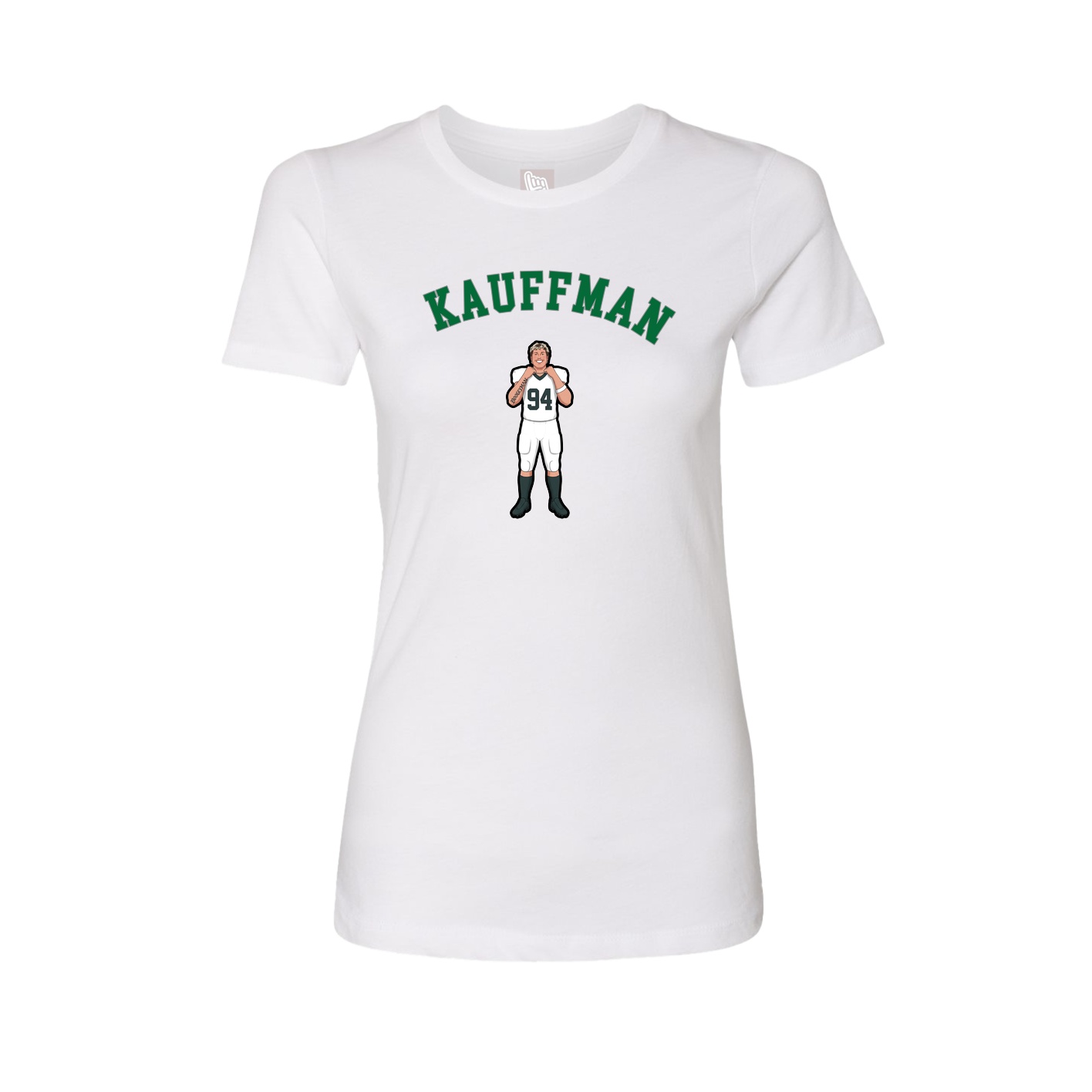 Fitted Women's Tee — Shirsey Arch in White
