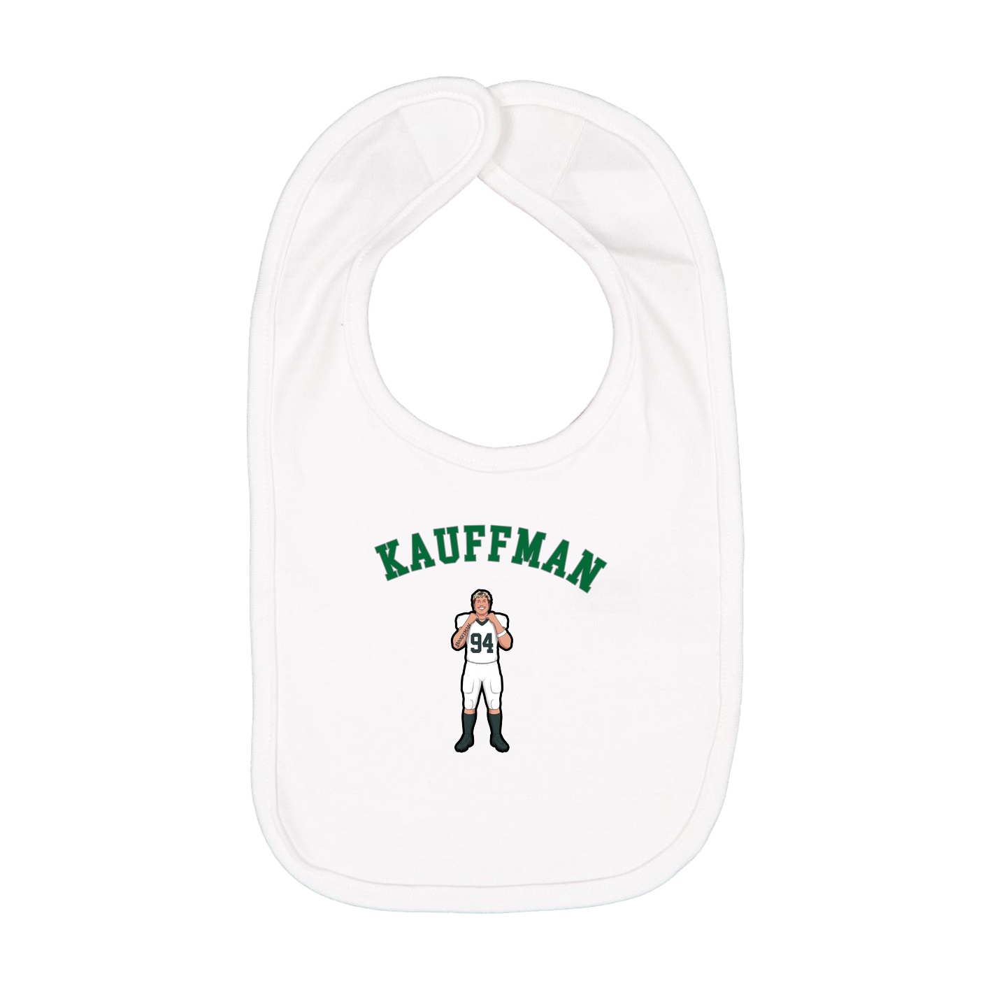 Infant Bib — Shirsey Arch in White